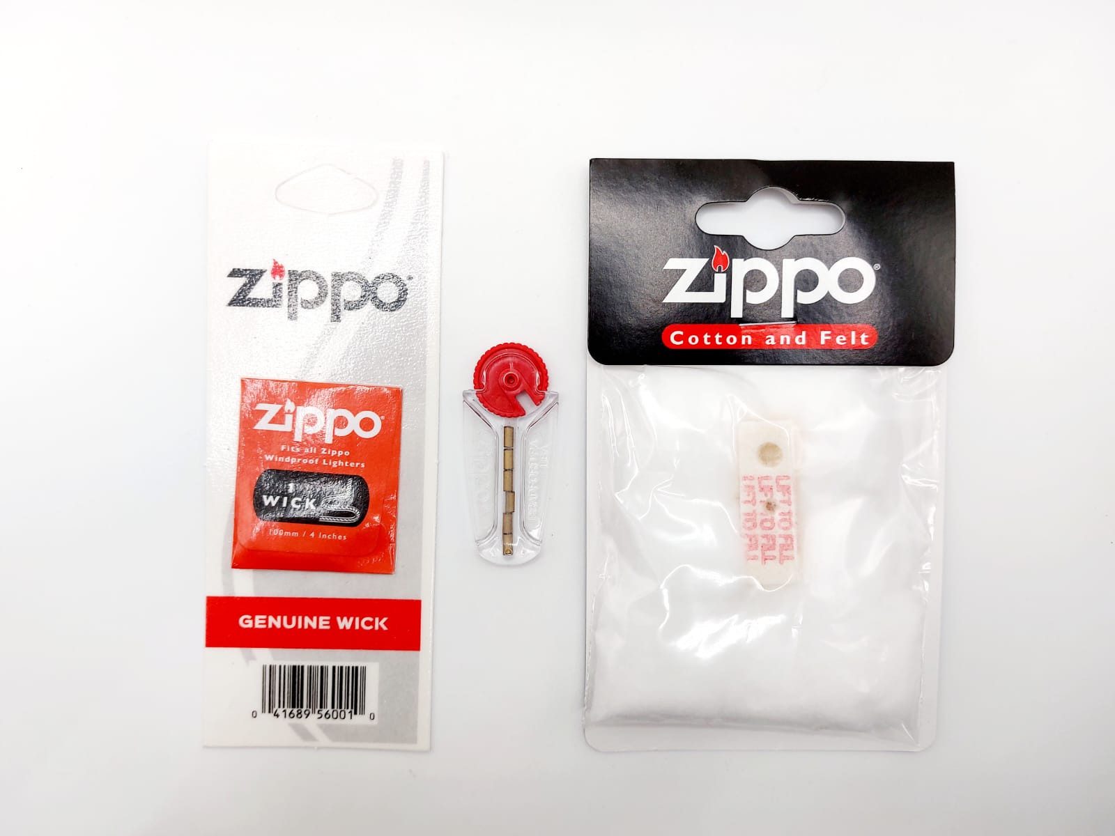 Zippo Feuerzeug Original Zippo Zubehör Set, 1x Docht, 6x Feuersteine, 1x Watte, original - made in USA -