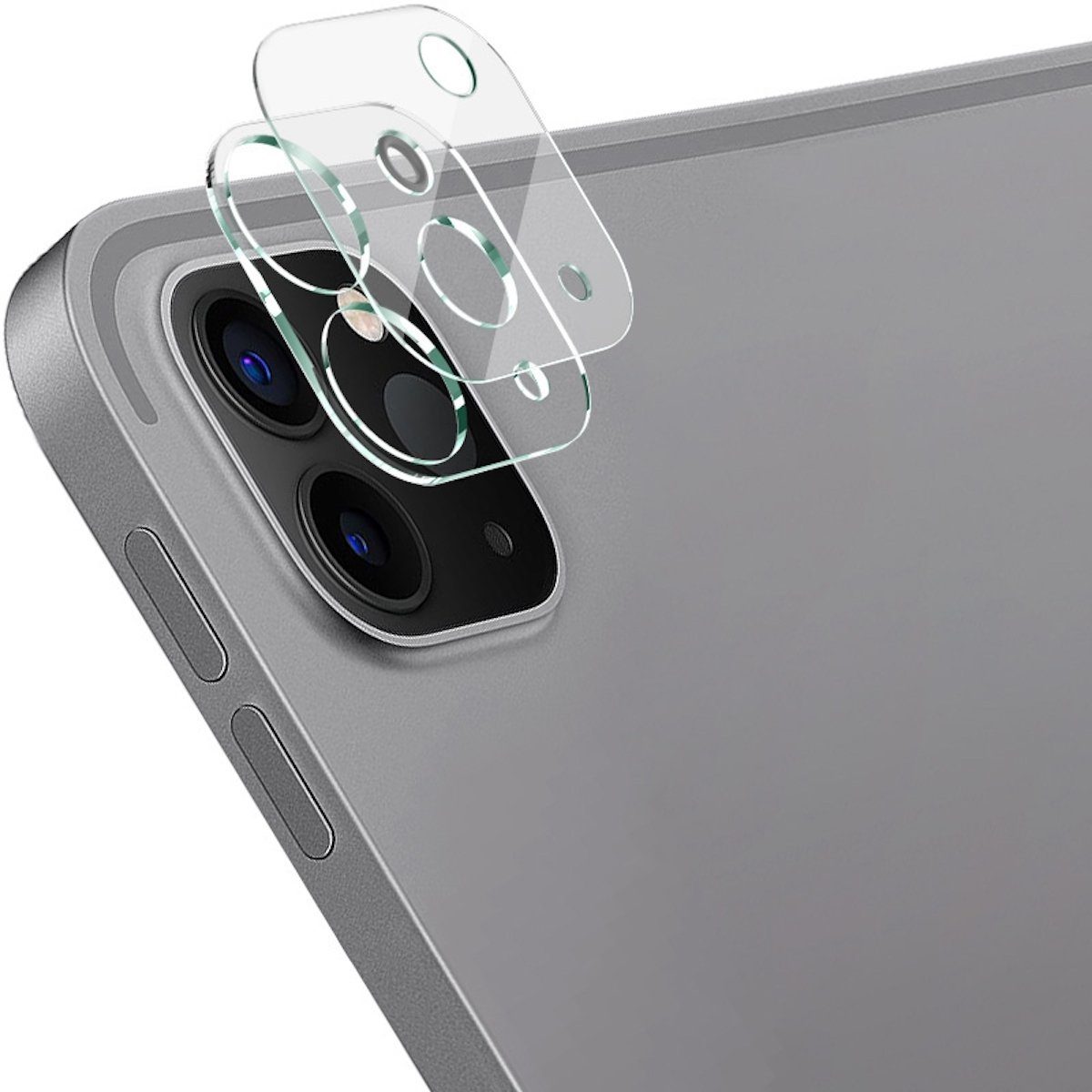 Wigento Tablet-Hülle Für Für Apple iPad Pro 11 2022 / 12.9 2022 9H Back Kamera Schutz