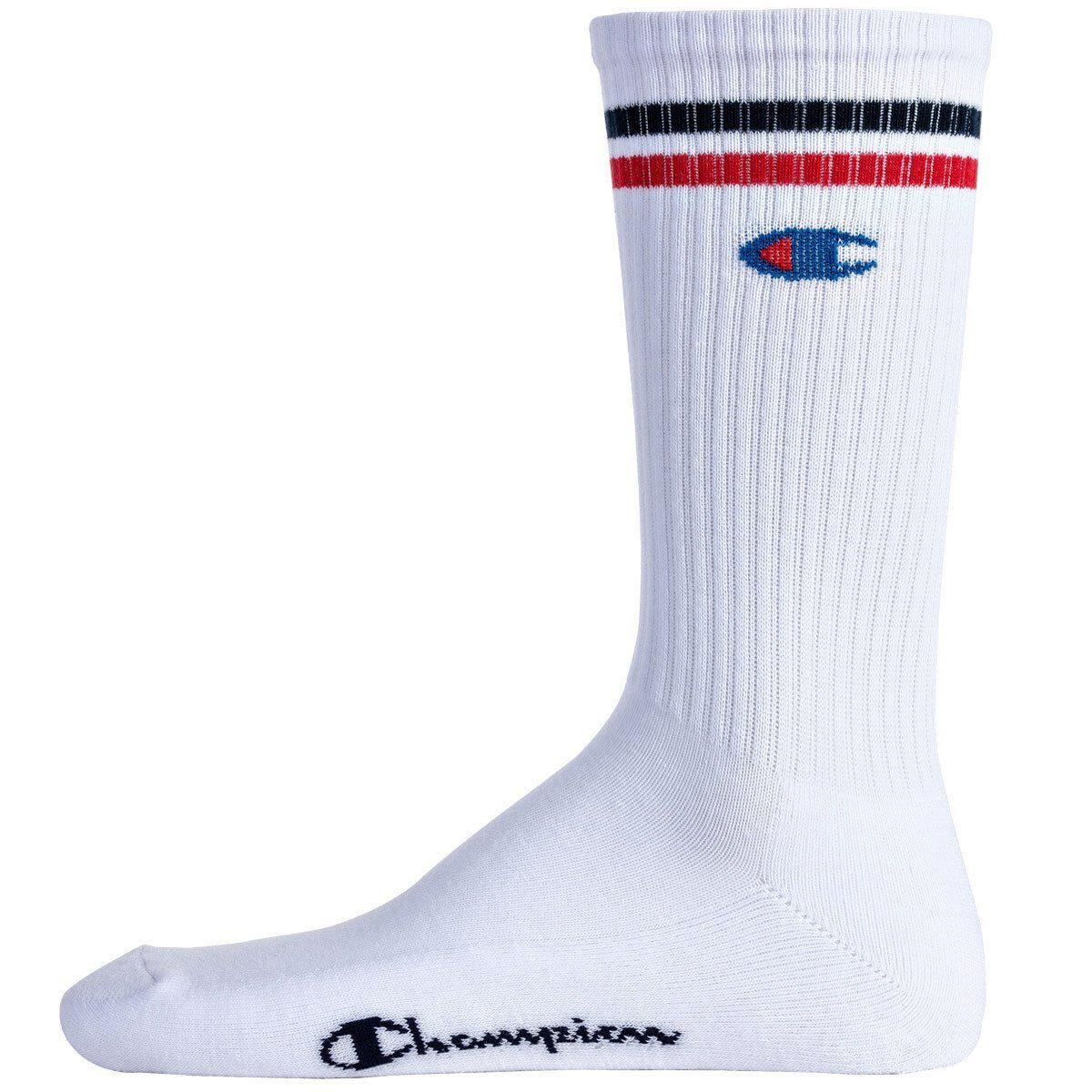 Socken, Unisex 3 - Paar Kurzsocken Crew Blau/Weiß/Grau Logo Champion Socken,