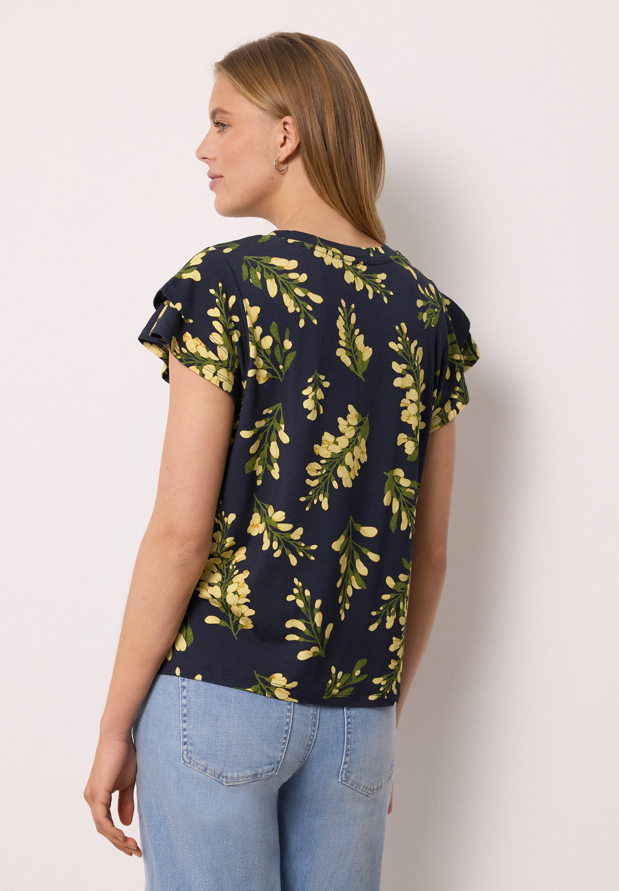 STREET ONE STUDIO Rundhalsshirt aus strecthigem Viskosematerial