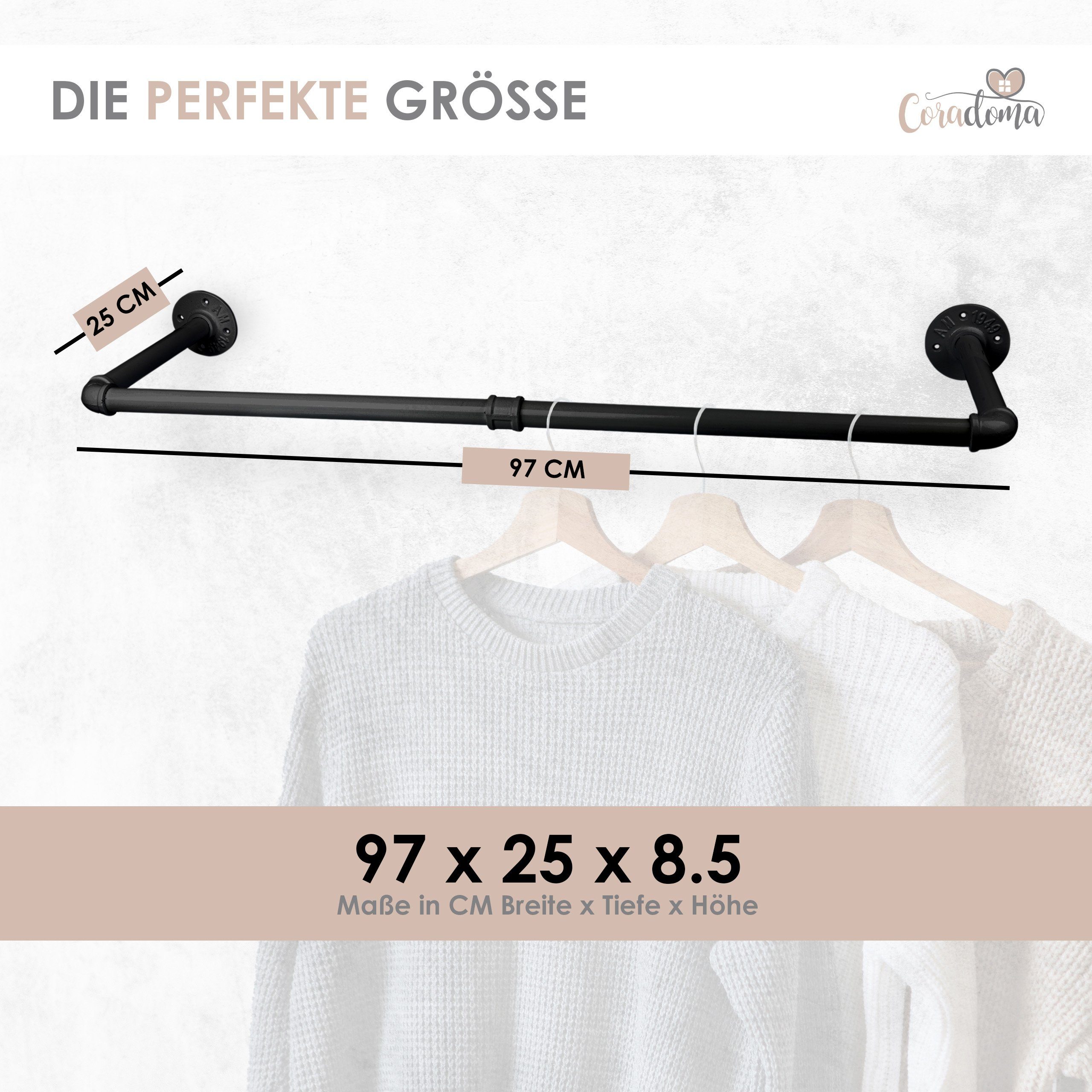 Coradoma Kleiderstange Kleiderständer für Wandmontage, Jackenständer Garder günstig online kaufen