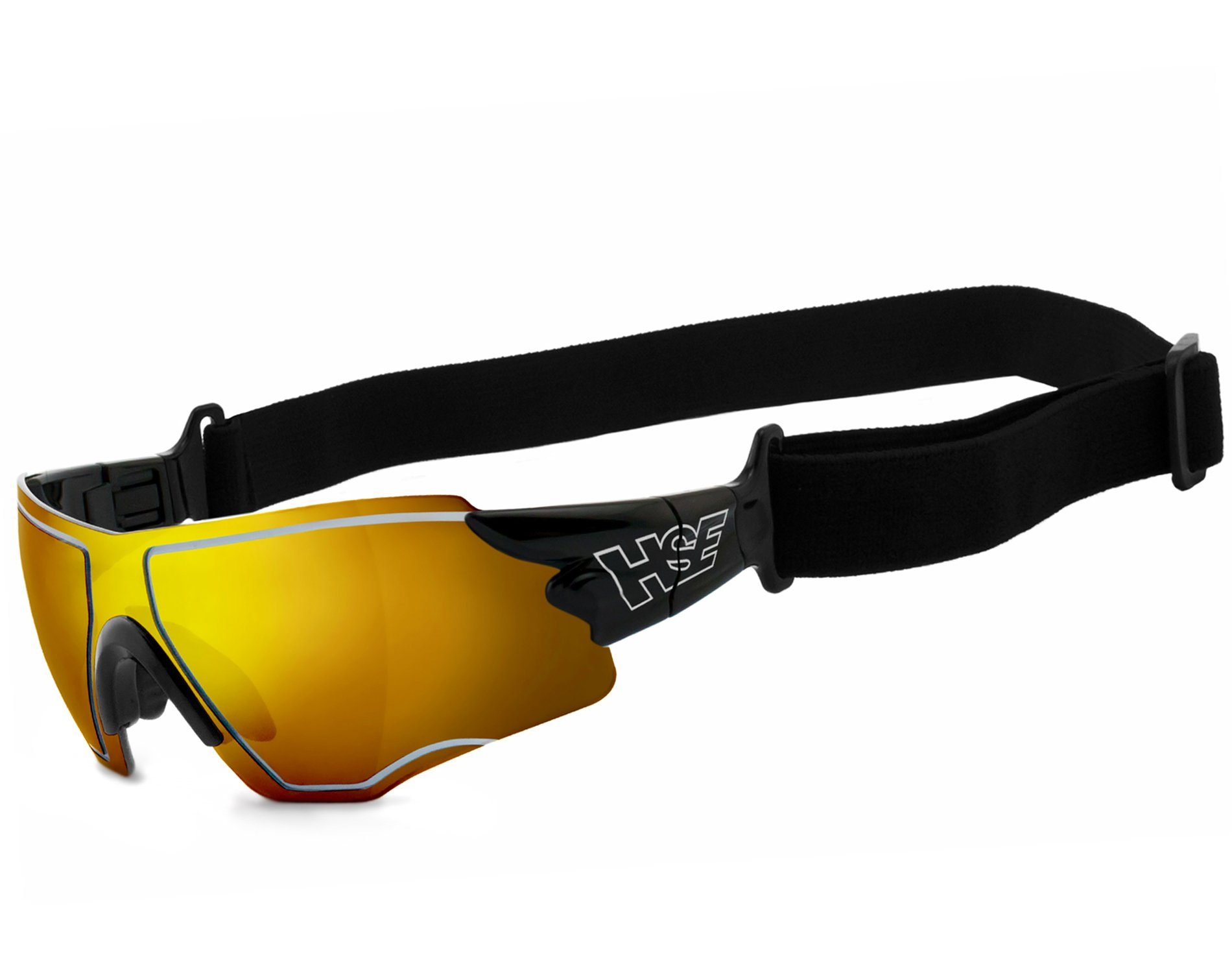 HSE - SportEyes Sportbrille SPEEDWULF, Steinschlagbeständig durch Kunststoff-Sicherheitsglas