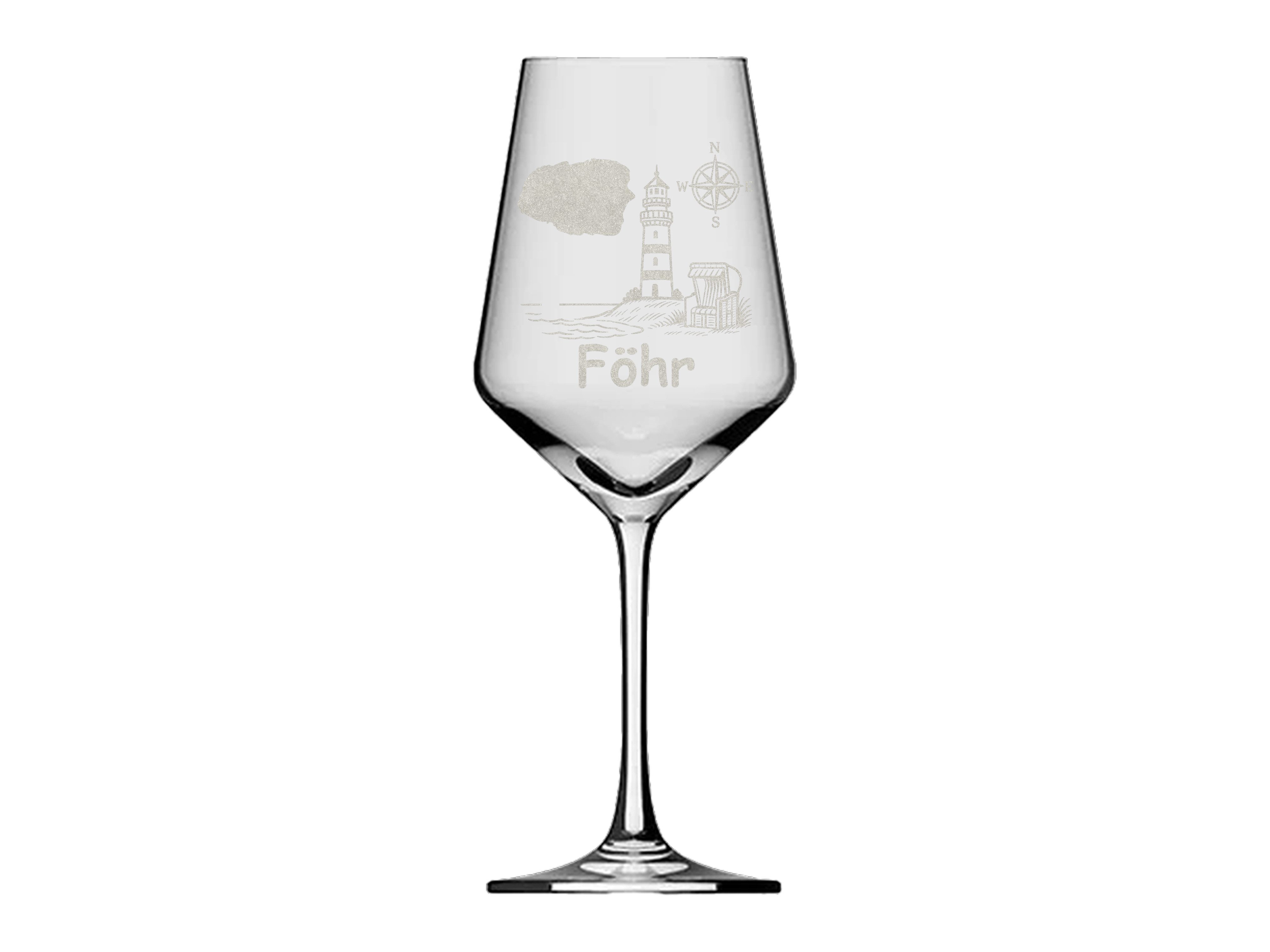 Valhalla Weinglas Insel Föhr 350 ml - elegante Gravur spülmaschinenfest, 1-tlg., Glas, Atemberaubende Darstellung – Bild 5 von 5