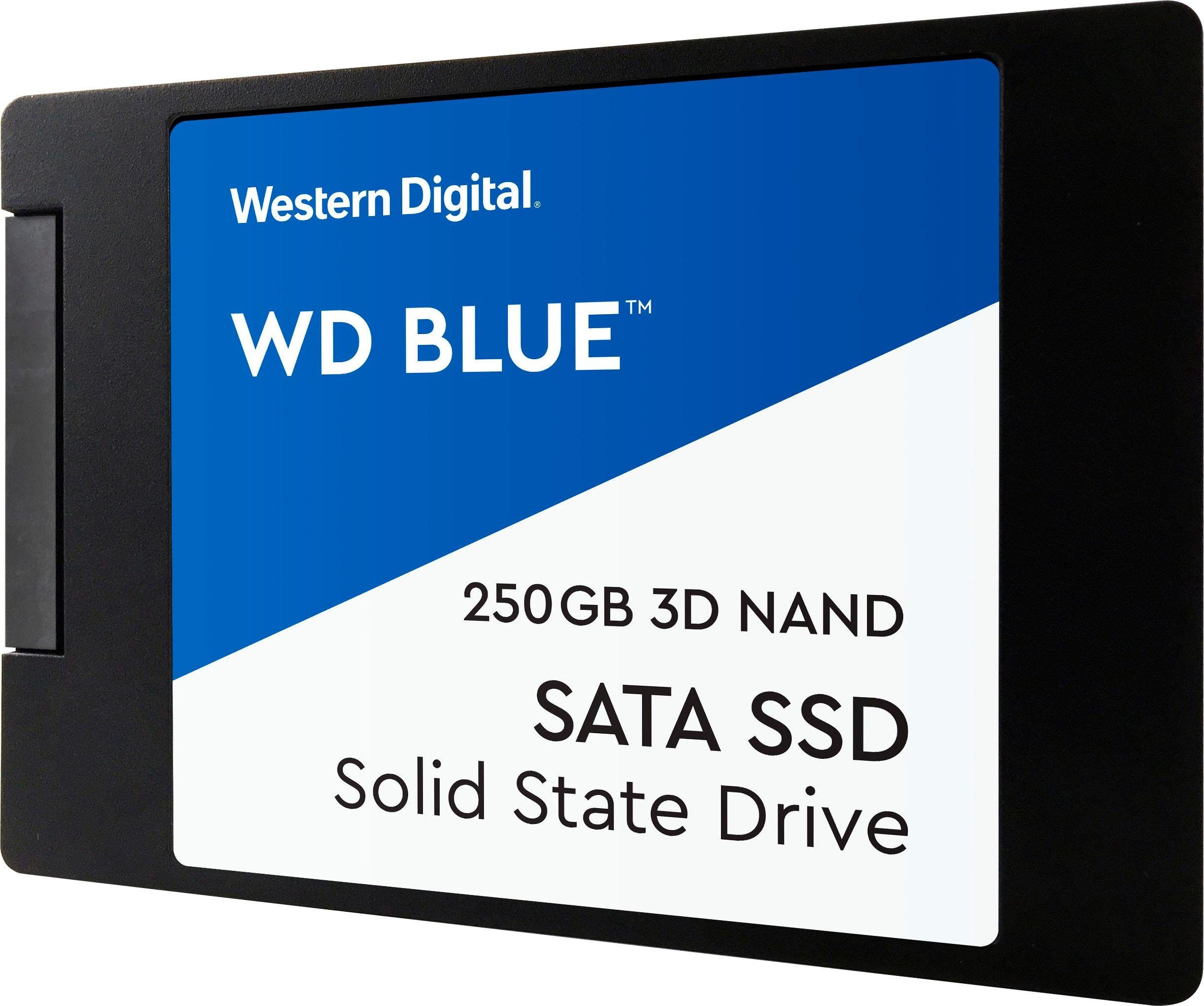 »wd blue 3d nand sata« interne ssd (250 gb) 2,5" 560 mb/s lesegeschwindigkeit, 530 mb/s schreibgeschwindigkeit)