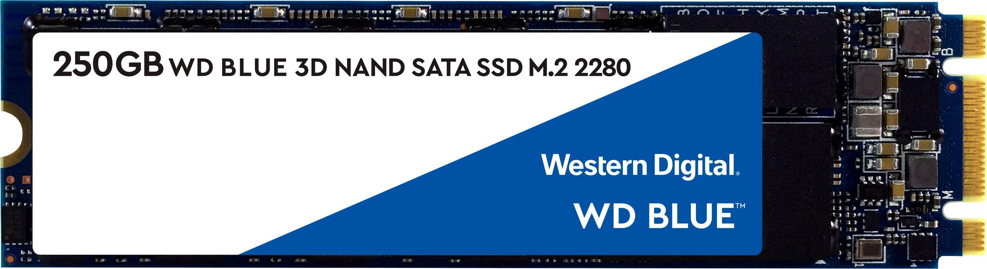 »wd blue 3d nand sata ssd« interne ssd (250 gb) 550 mb/s lesegeschwindigkeit, 525 mb/s schreibgeschwindigkeit)