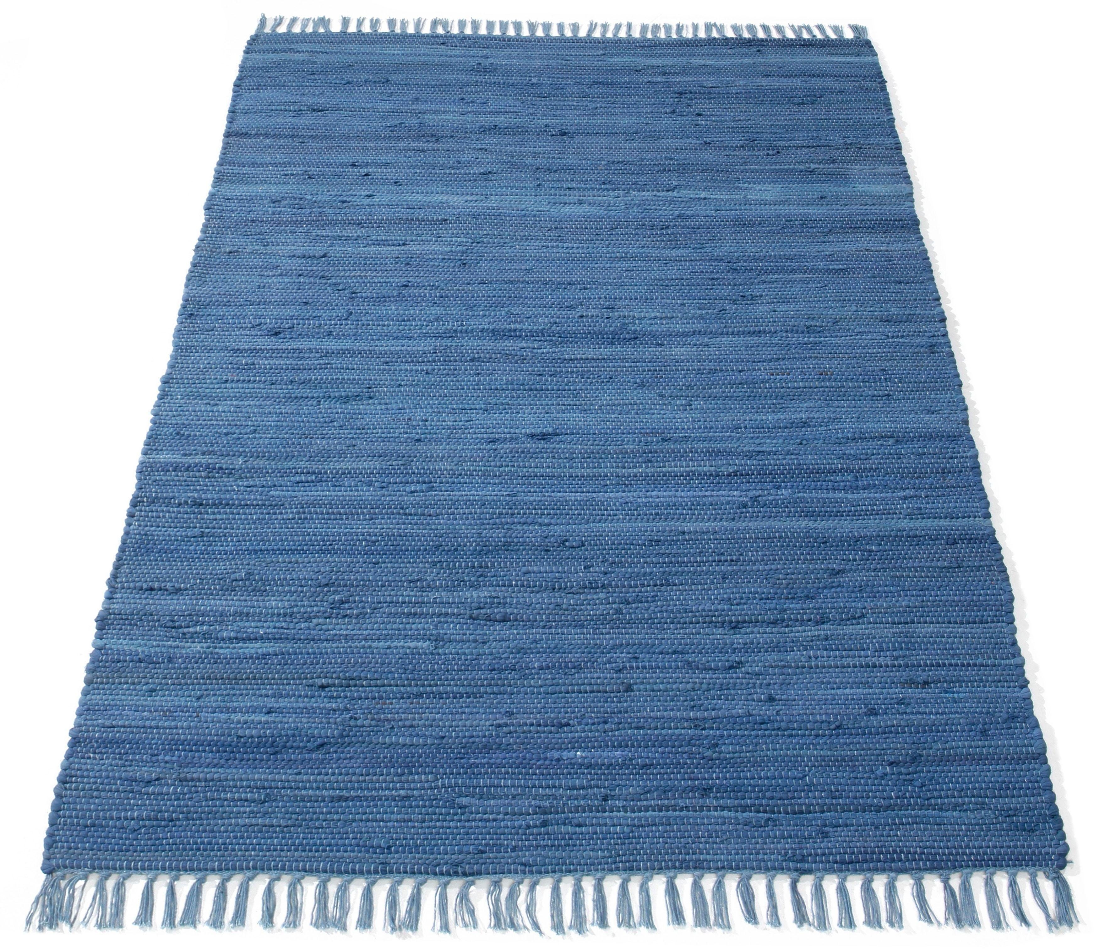 Baumwollteppich In Blau Online Kaufen Otto