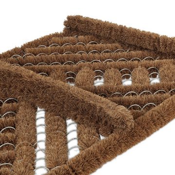 Fußmatte Drahtgittermatte mit Seitenleisten, relaxdays, Höhe: 60 mm
