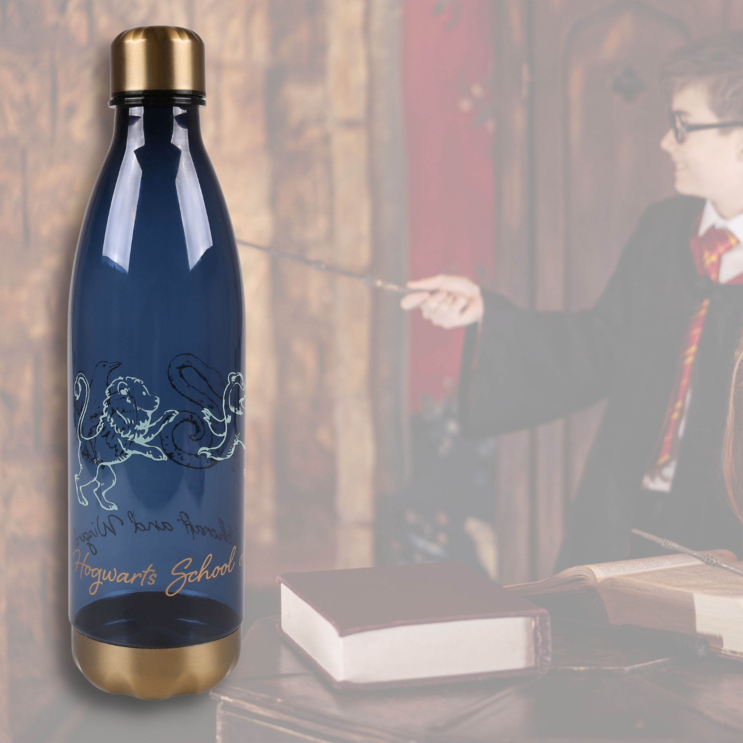 Harry Potter Feldflasche Harry Potter Hogwarts Trinkflasche aus Kunststoff, transparent 1L