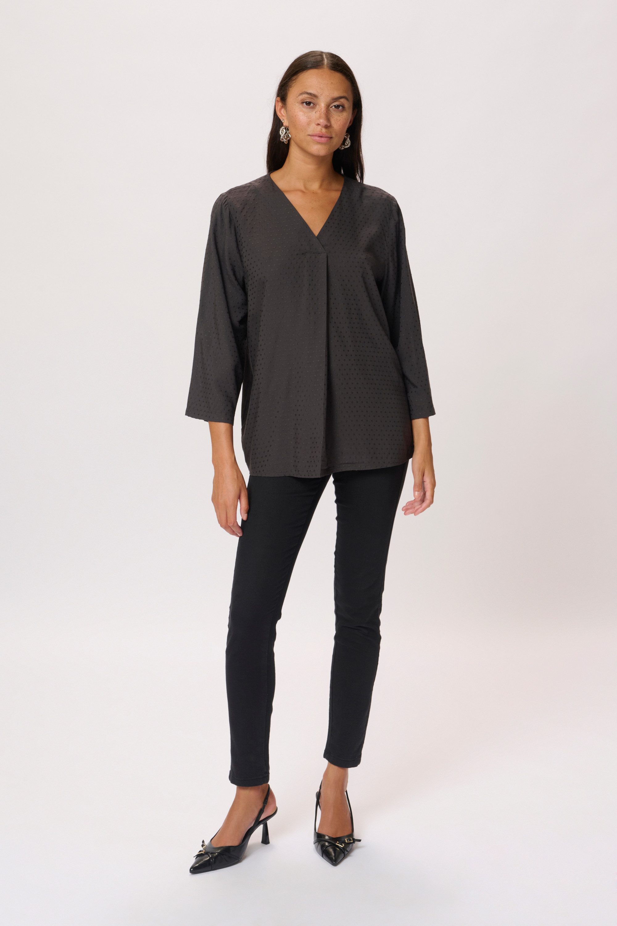 KAFFE Langarmbluse Langarm-Bluse KAelsa