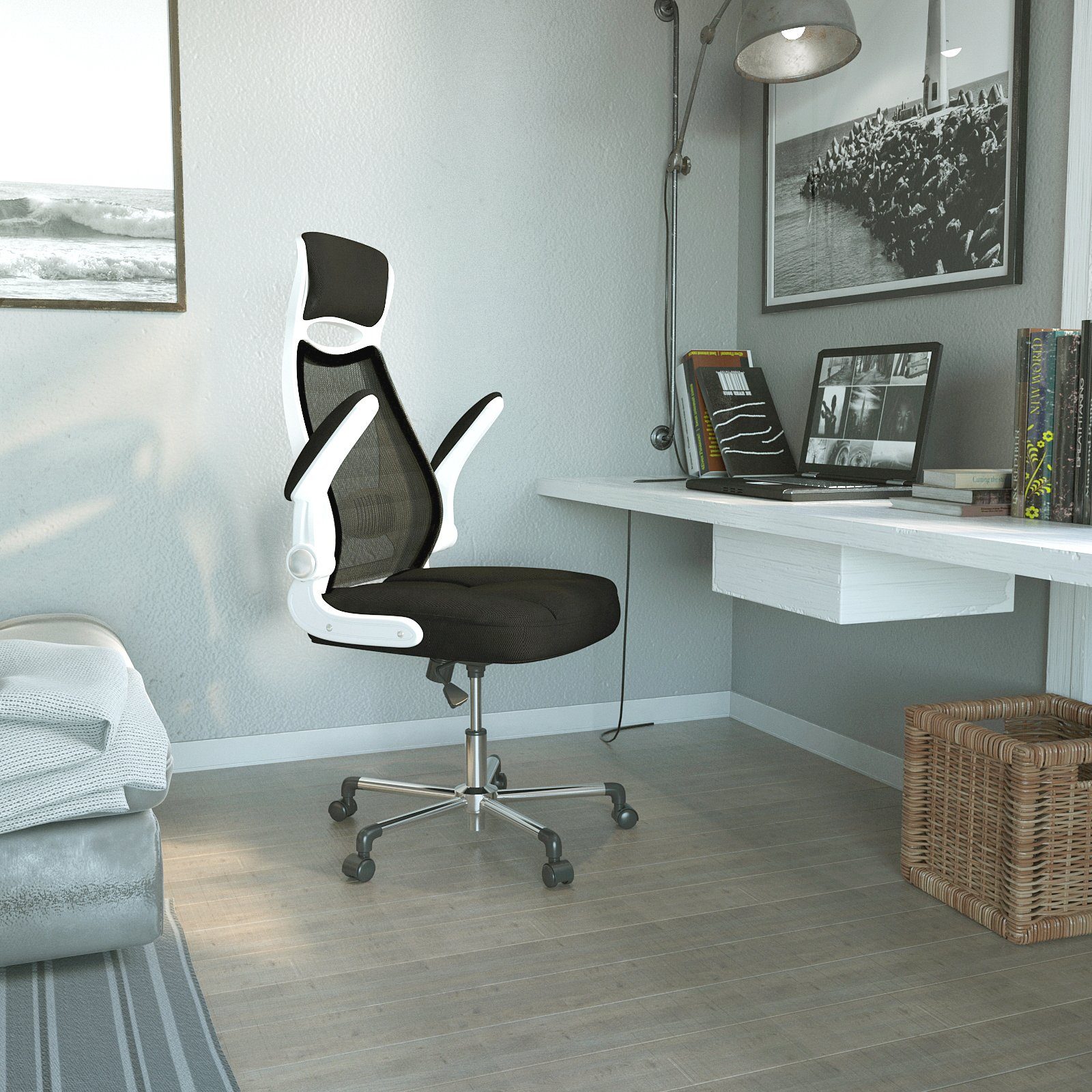 Intimate WM Heart Bürostuhl Schreibtischstuhl Armlehne mit klappbarer Rückenlehne Hoher Drehstuhl