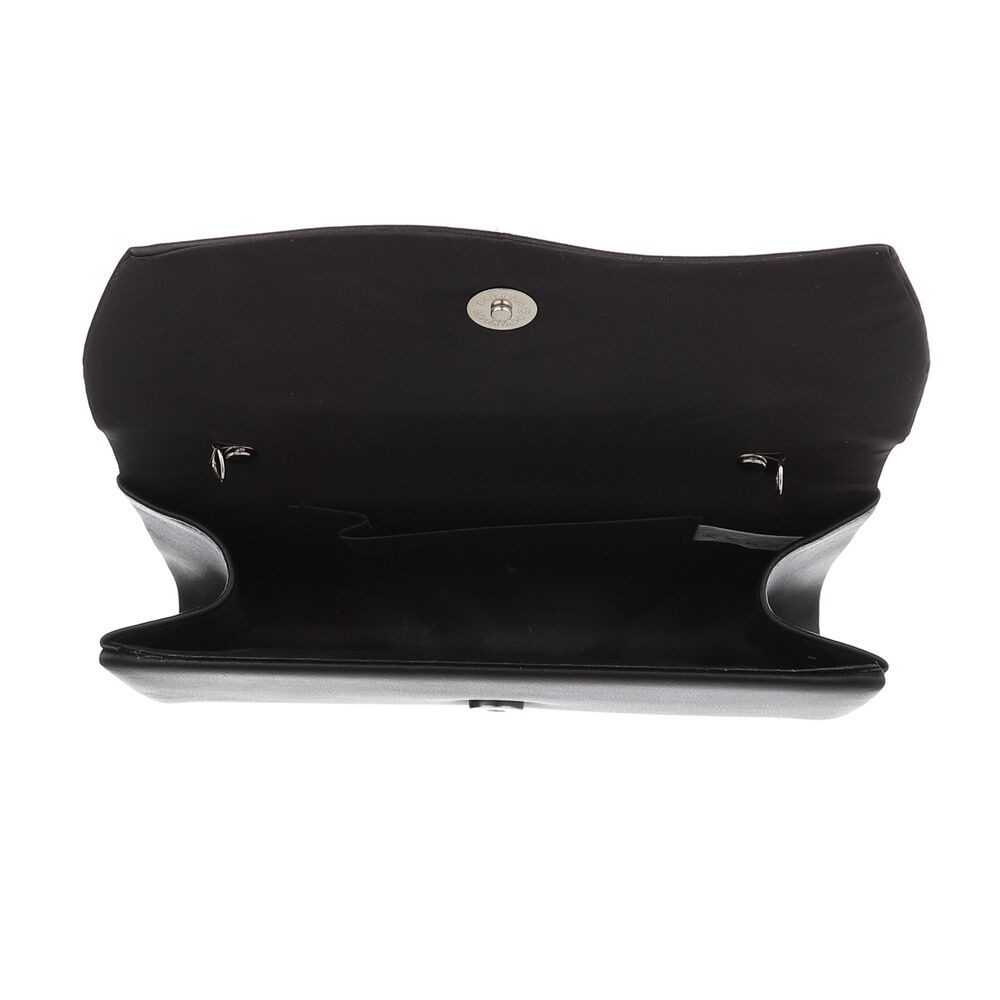 Ital-Design Schultertasche Kleine, Damentasche clutch schultertasche mit strass in Schwarz