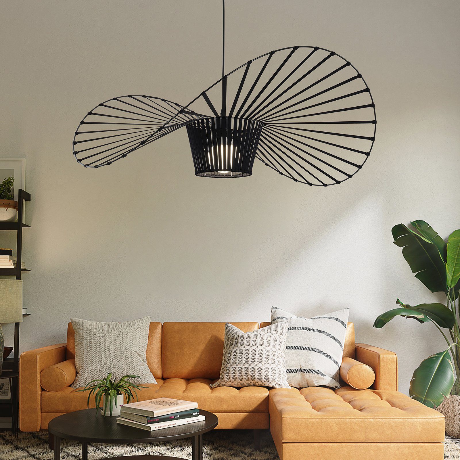 ZMH Pendelleuchte Schwarz Modern E27 Pendelleuchte Esstisch für Esszimmer Schlafzimmer, Augenschutz, ohne Leuchtmittel, Kreativität und Individualität Einfache Installation Whonzimmer