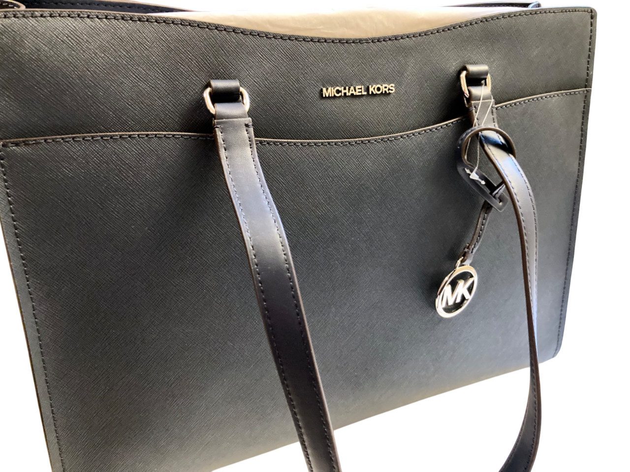 MICHAEL KORS Schultertasche Business Damen 'Jet Set Travel' Large Leder navy blau