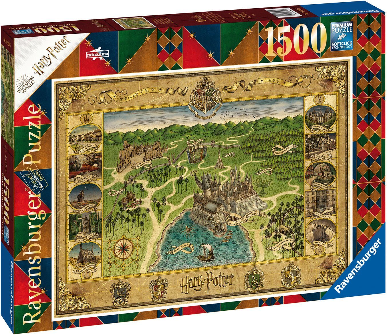 Image of Puzzle Hogwarts Karte, 1.500 Teile