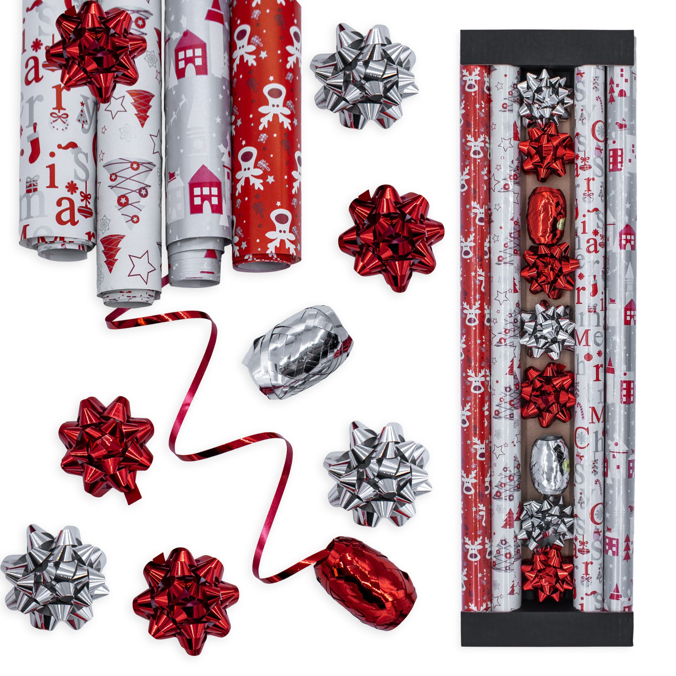 Spetebo Упаковочная бумага Упаковочная бумага Set sortiert - 13 teilig, Noname (13St), Motiv: Weihnachten