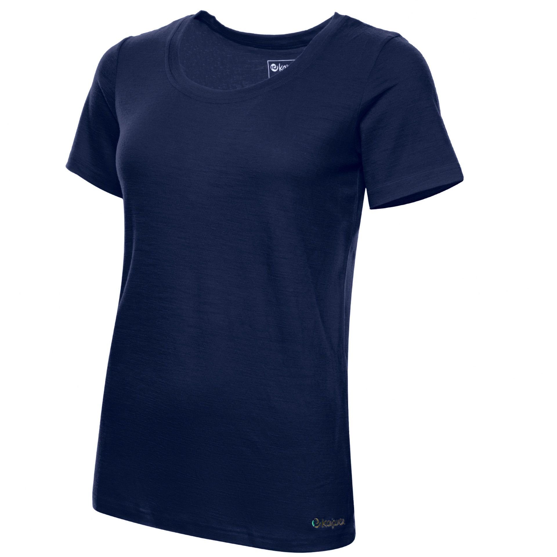 (1-St) Merinowolle warm Merino Kaipara Sportswear 200g Kurzarm Damen-Unterhemd in Made Germany Unterhemd Blau Slimfit - Merino reiner aus