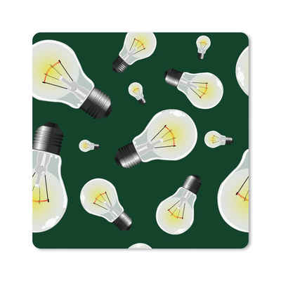 MuchoWow Gaming Mauspad Lampen - Muster - Licht (1-St), Gaming, Rutschfester Unterseite, Mausunterlage, 50x50 cm, XXL, Großes