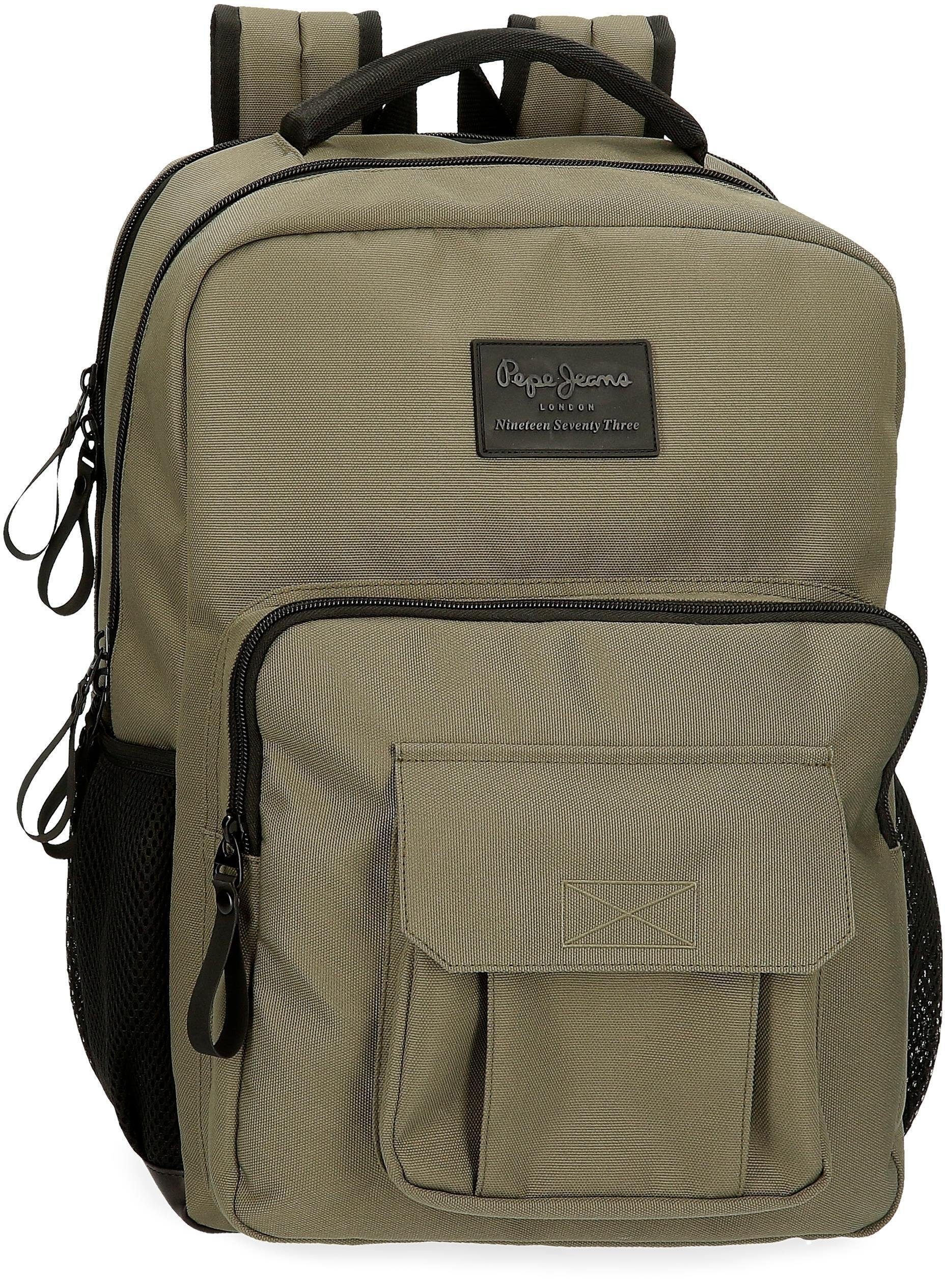 Pepe Jeans Laptoprucksack »Denton, khaki«, mit USBAnschluss online
