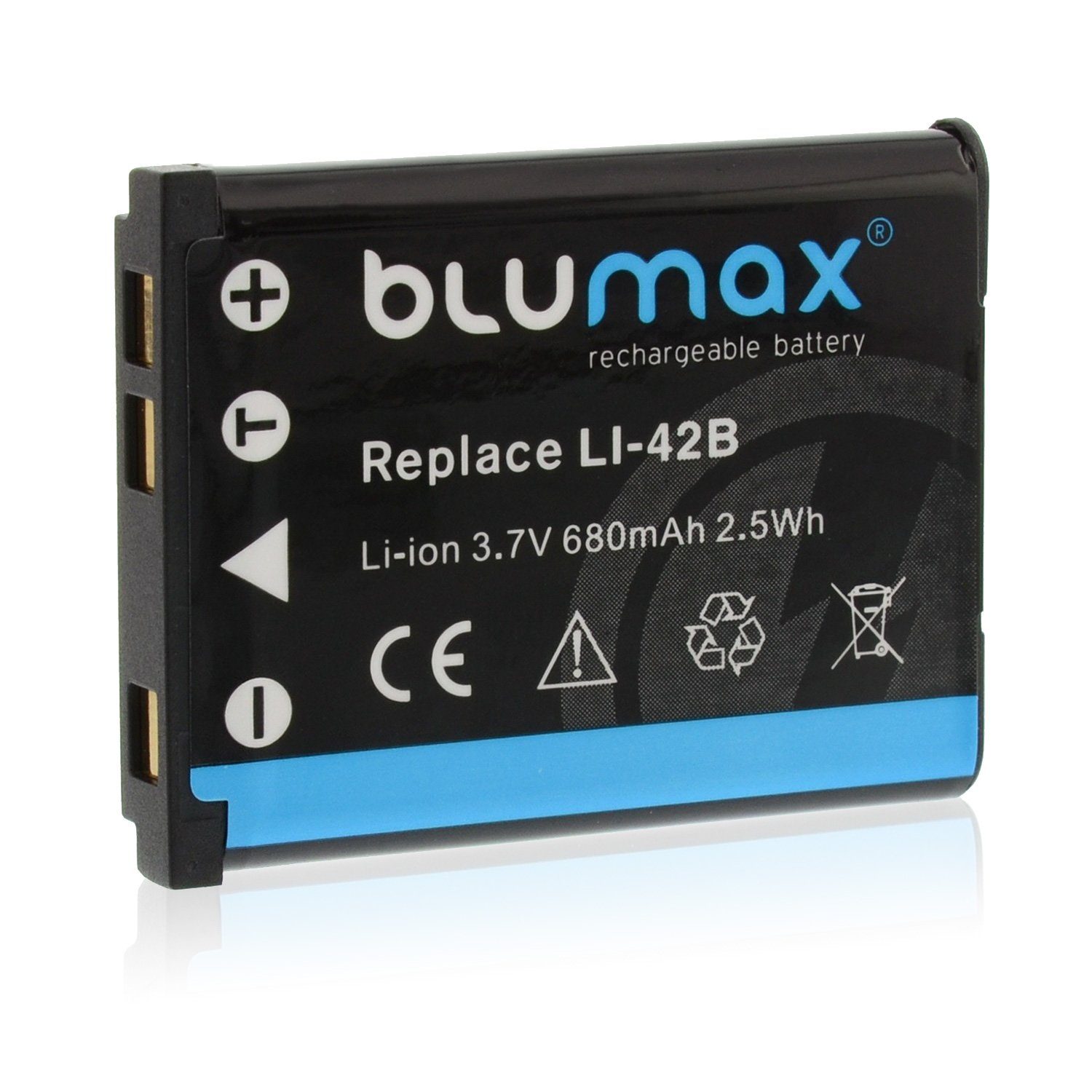 Blumax Akku passend für Olympus Li-42B 680 mAh (3,7V) Kamera-Akku