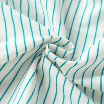 suebidou Shirt & Shorts Outfit Set aus Baumwolle gestreift T-Shirt Shorts mit Smiley (2 Teile) gestreiftes Set mit Smiley Applikation