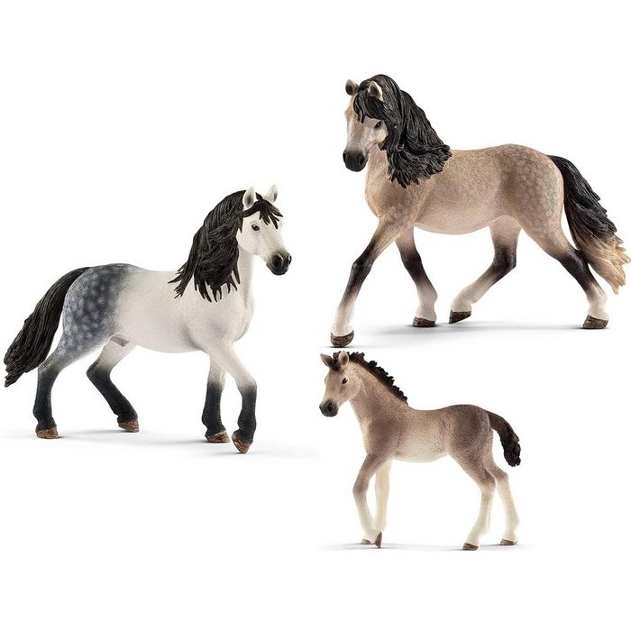 Schleich® Tierfigur 13793-821-822 Horse Club 3er Set Andalusier Stute + Hengst +