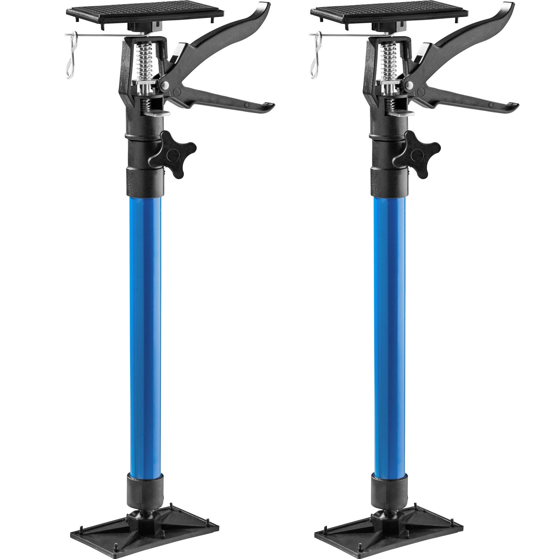 tectake Montagewerkzeug 2 Türspanner, 51 bis 115cm, B: 8,00 cm, L: 20,00 cm blau