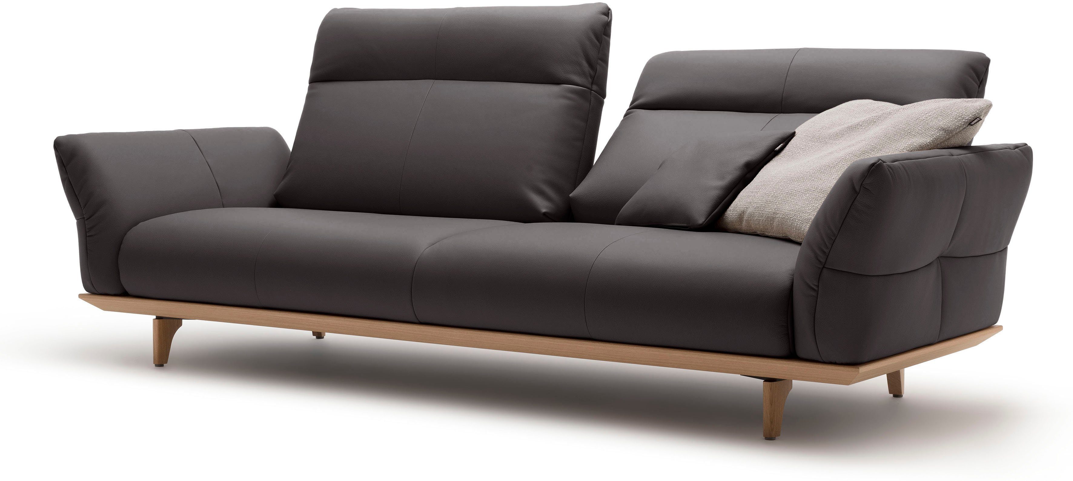 3,5-Sitzer Eiche Breite Füße sofa 228 cm hs.460, Sockel natur, hülsta Eiche, in