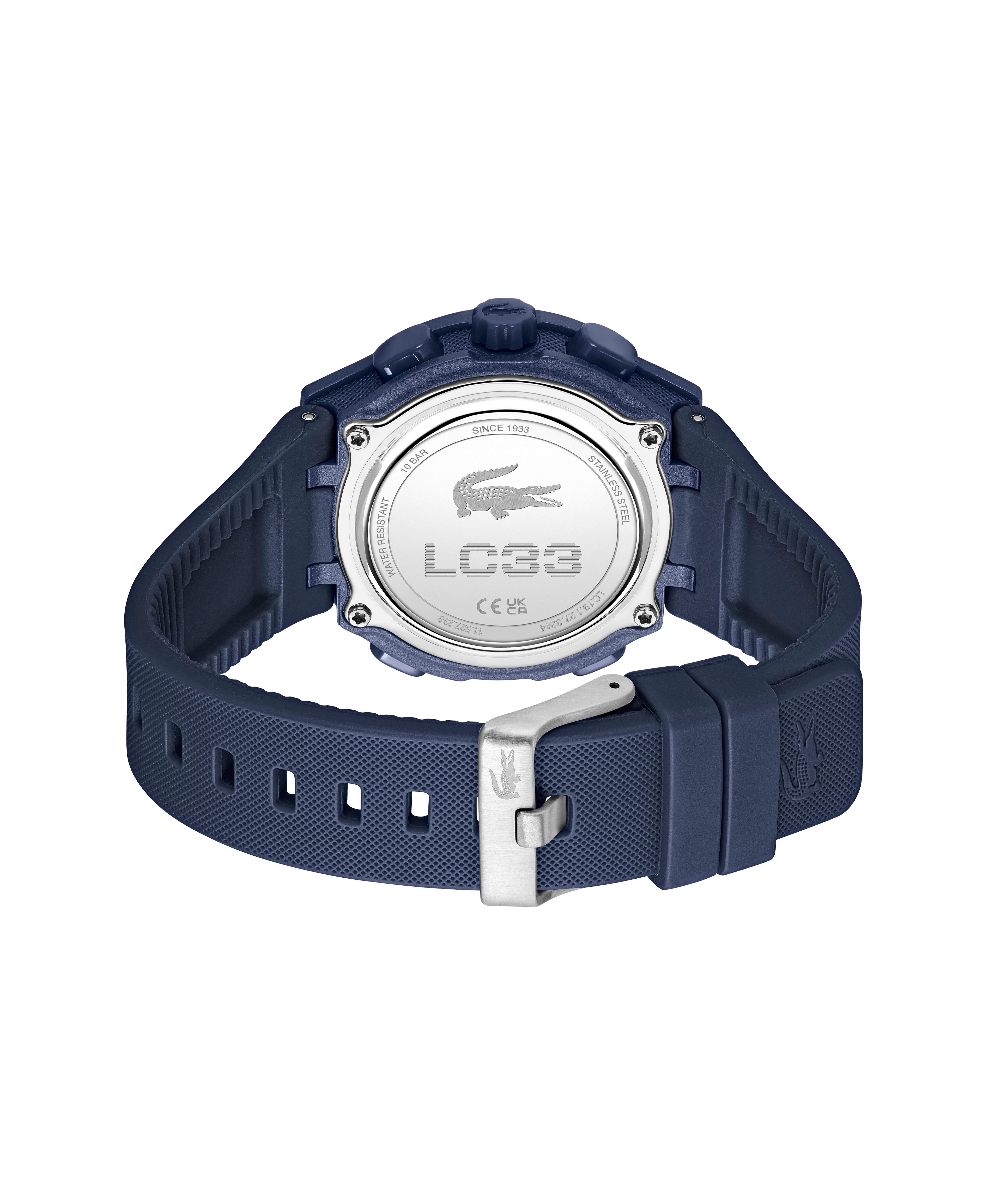 Lacoste Digitaluhr LC33 2001476, Quarzuhr, Armbanduhr, Damenuhr, Herrenuhr, Silikonarmband, digital