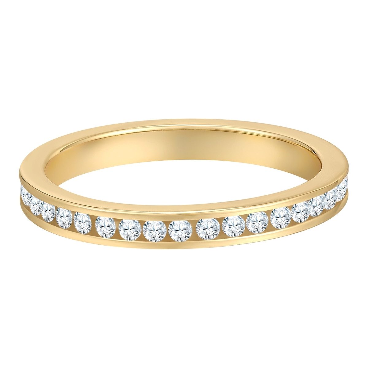 Rafaela Donata Silberring gelbgold, mit Zirkonia