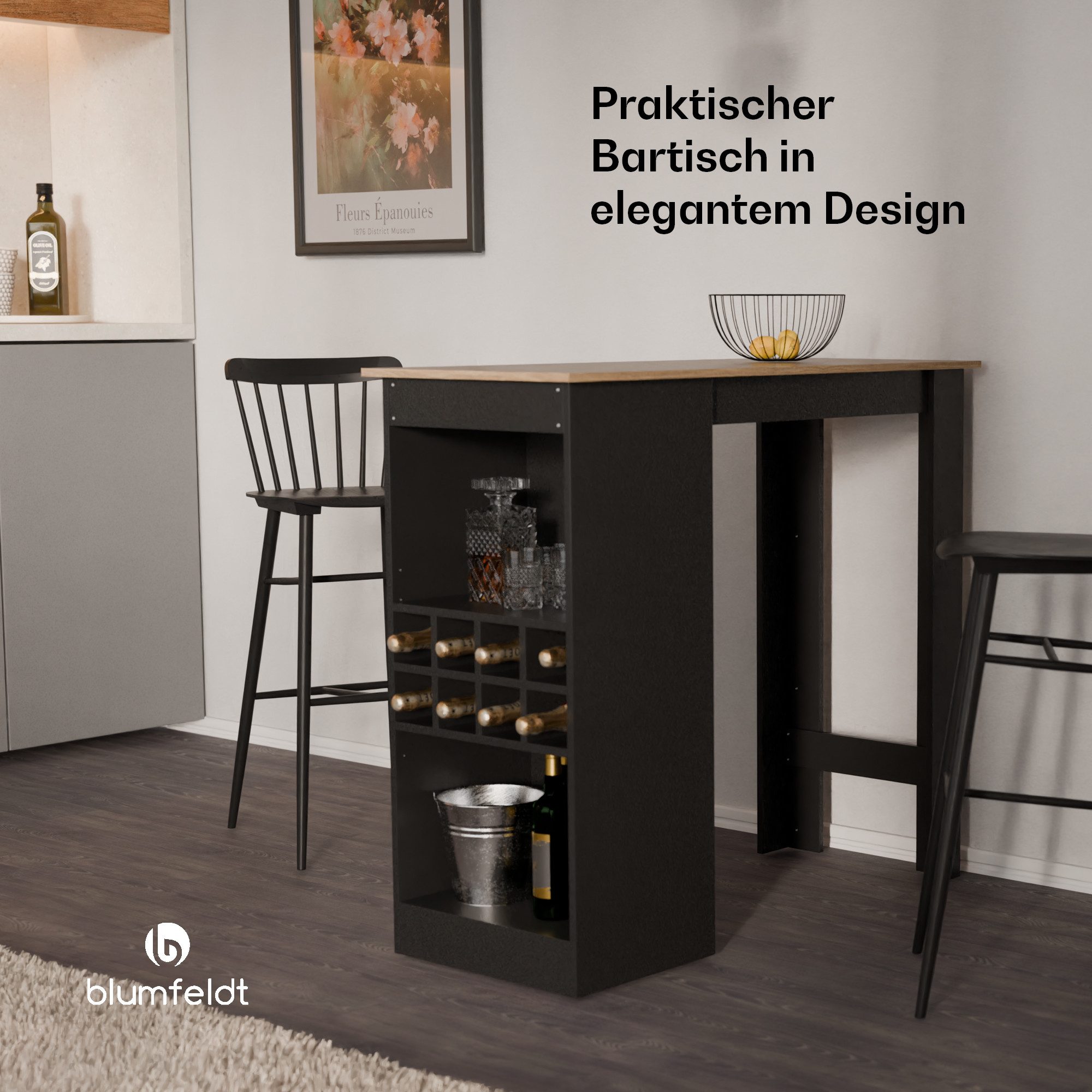 blumfeldt Couchtisch Bellshill Bartisch Tresentisch Hausbar günstig online kaufen