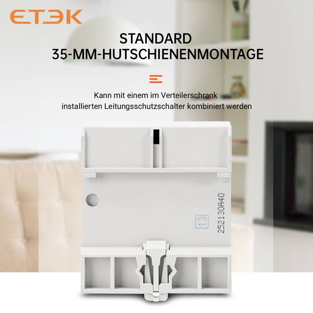 ETEK Electric Verteiler ETEK FI-Schutzschalter Typ B ETL1-63B 4-polig allstromsensitiv, 40A / 30mA – Bild 3 von 5