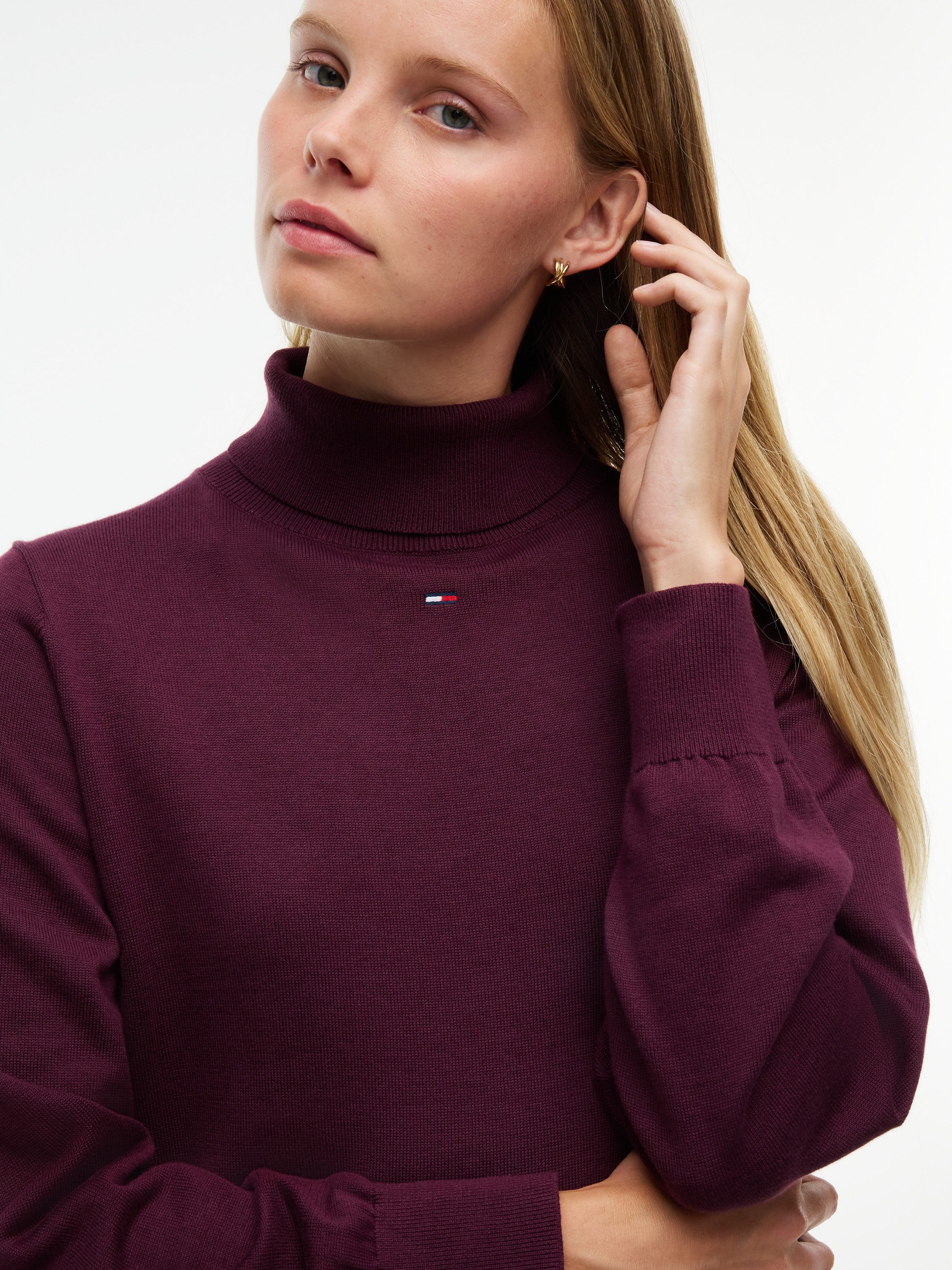 Tommy Jeans Sweatkleid TJW ESS TURTLENECK SWEATER DRESS Baumwolle