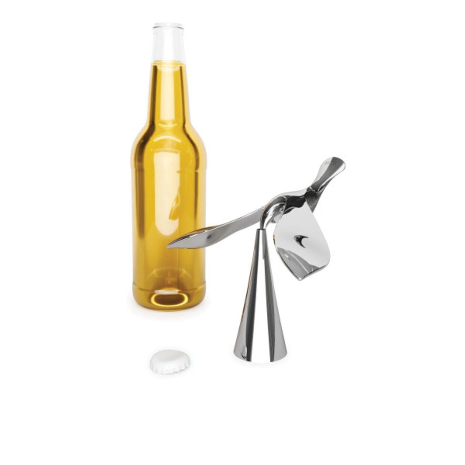 Umbra Weinflaschenöffner Flaschenöffner Tipsy Bottle Opener chrom – Bild 5 von 5