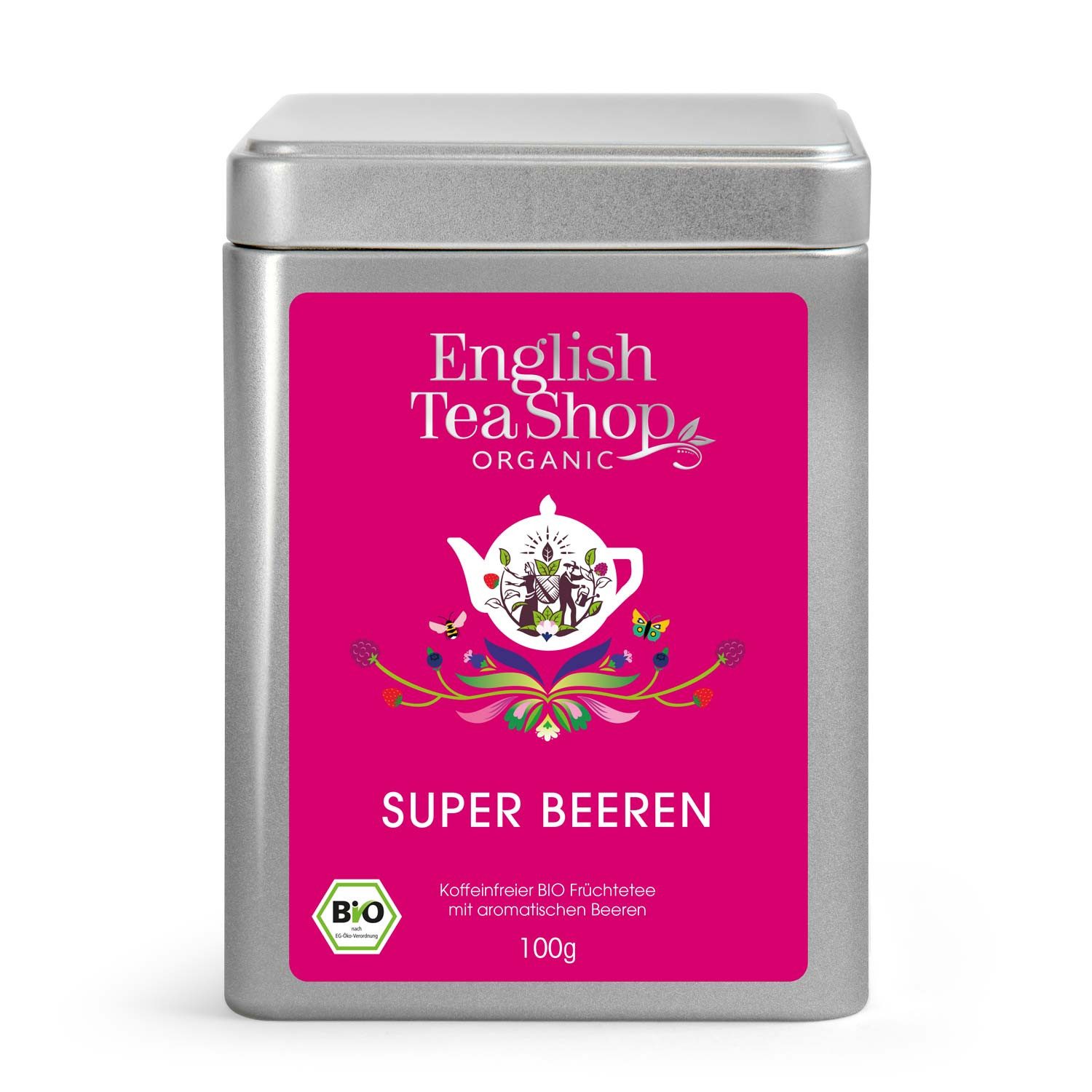 English Tea Shop Tee Super Beeren Früchtetee, BIO, Loser Tee, 100g Dose – Bild 3 von 4
