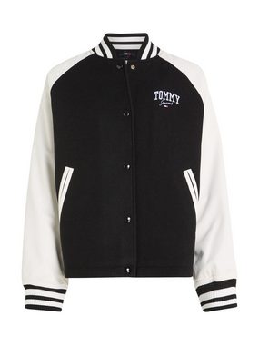 Tommy Jeans Outdoorjacke TJW CORD WOOL MIX LETTERMAN mit Logostickerei