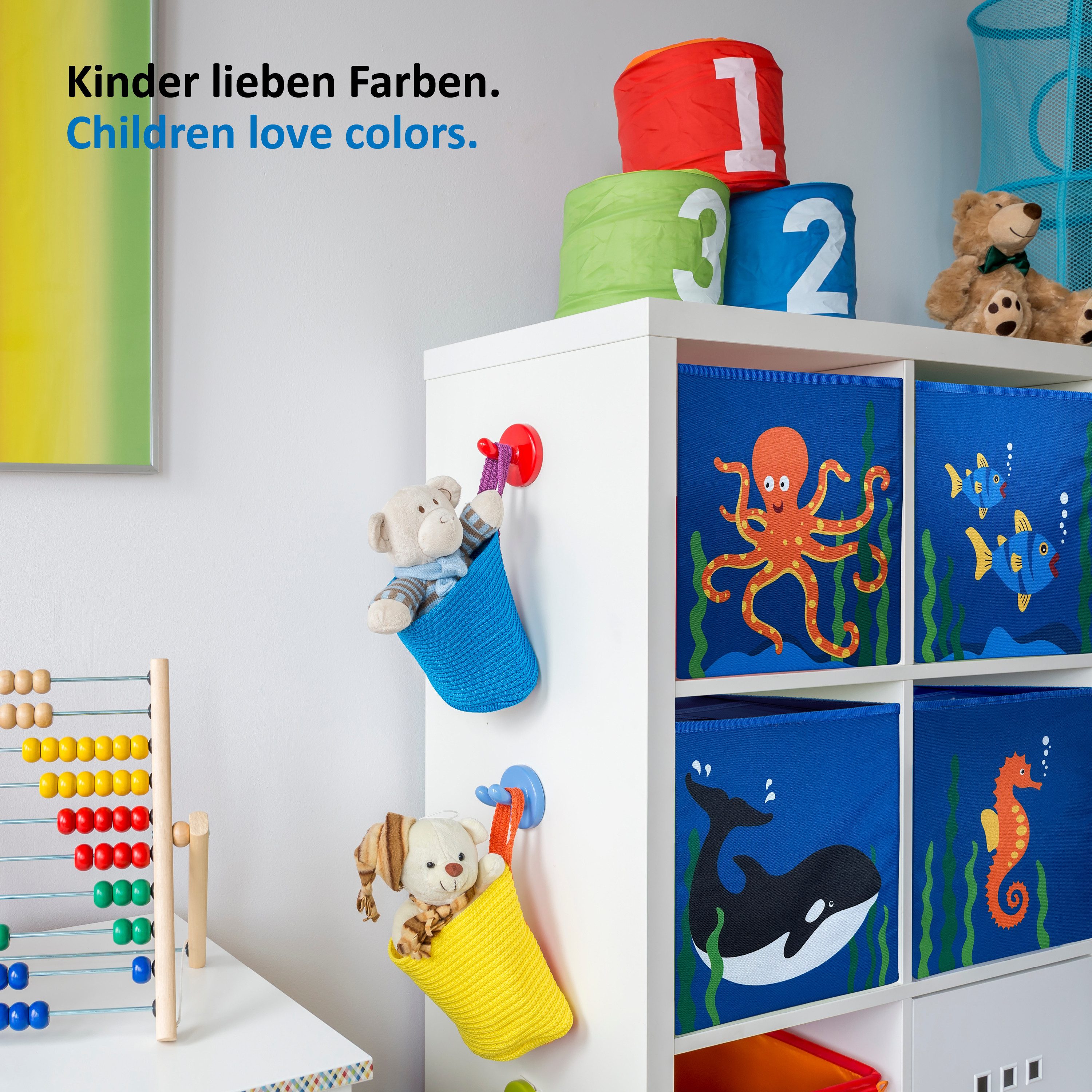 WIESEN.design Spielzeugtruhe 4er-Set, Spielzeugkiste, Aufbewahrungsbox Kinderzimmer (Spielzeugbox mit Deckel, Sitzbank Kinder, Spielzeugkiste Kinderzimmer, Spielzeug Aufbewahrung, Kinderbank, Spielzeugaufbewahrung Kinderzimmer), geeignet für Kallax-Regale, MDF verstärkt, gratis Versand