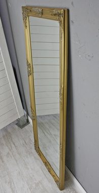 elbmöbel Wandspiegel Spiegel gold 150cm barock Holz, Spiegel: Wandspiegel 150x60x7 cm Gold Vintage Look