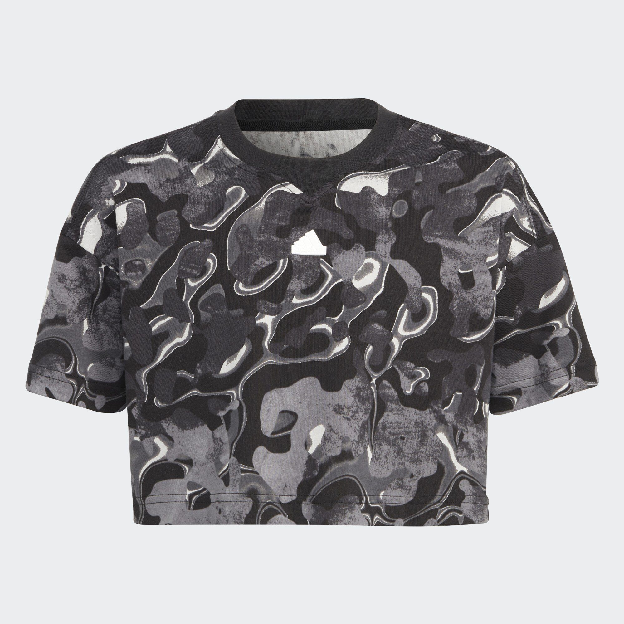 T-Shirt Sportswear T-SHIRT ICONS FUTURE PRINT / KIDS ALLOVER Two Grey / COTTON Three adidas Black Grey