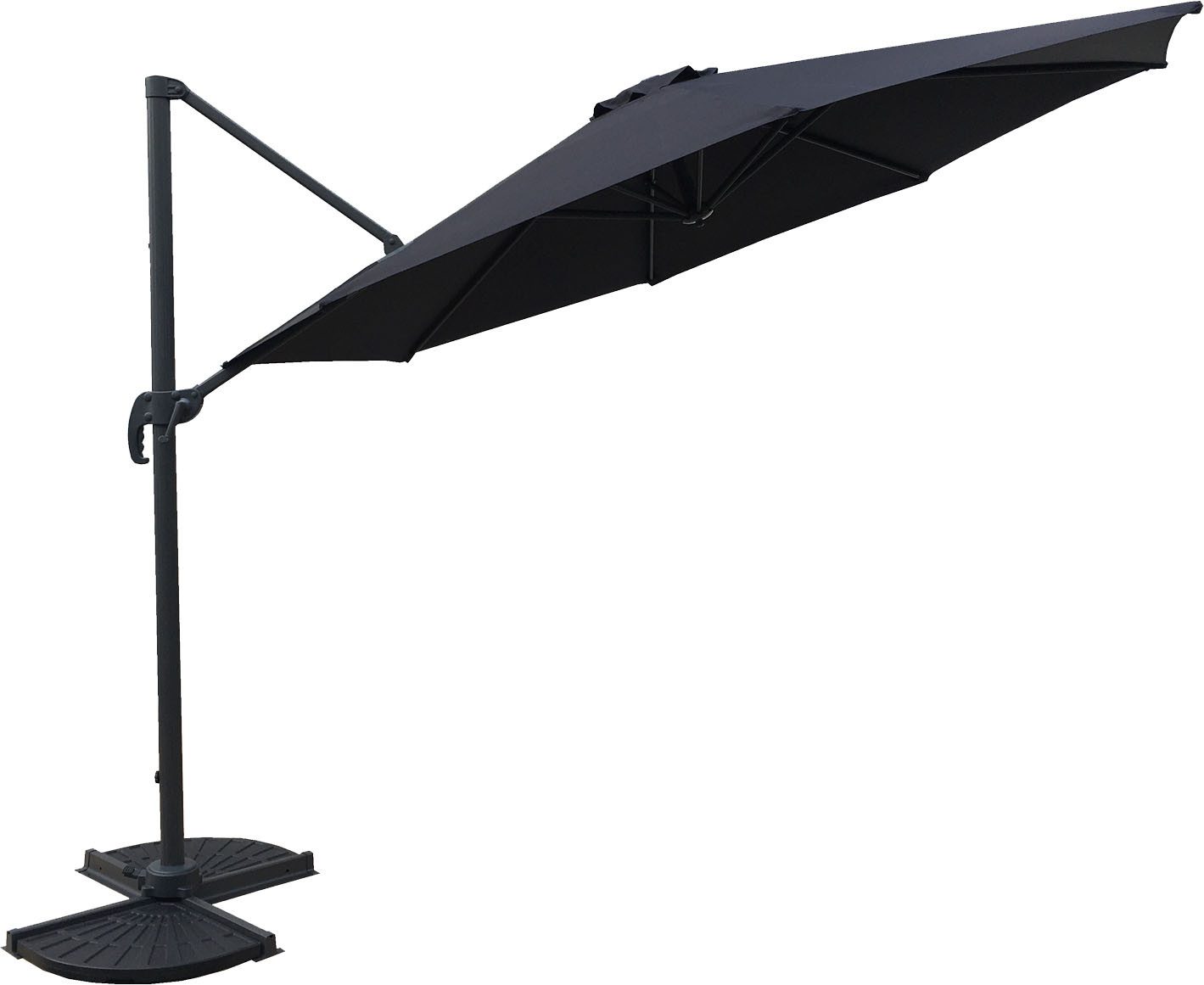 Garden Pleasure Ampelschirm, Deluxe-Ø 300 cm, anthrazit günstig online kaufen