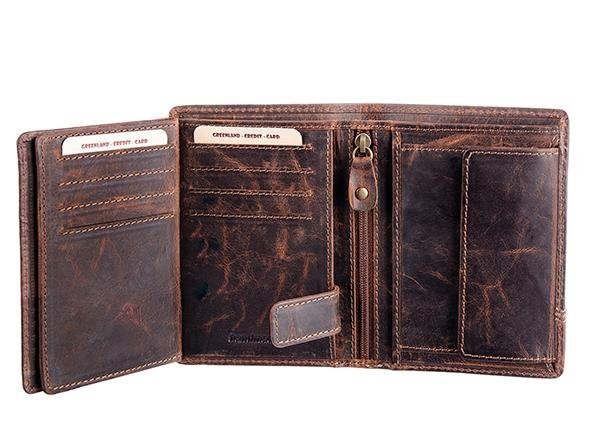 GreenLand Nature Geldbörse Classic, aus Leder mit schöner Ziernaht günstig online kaufen