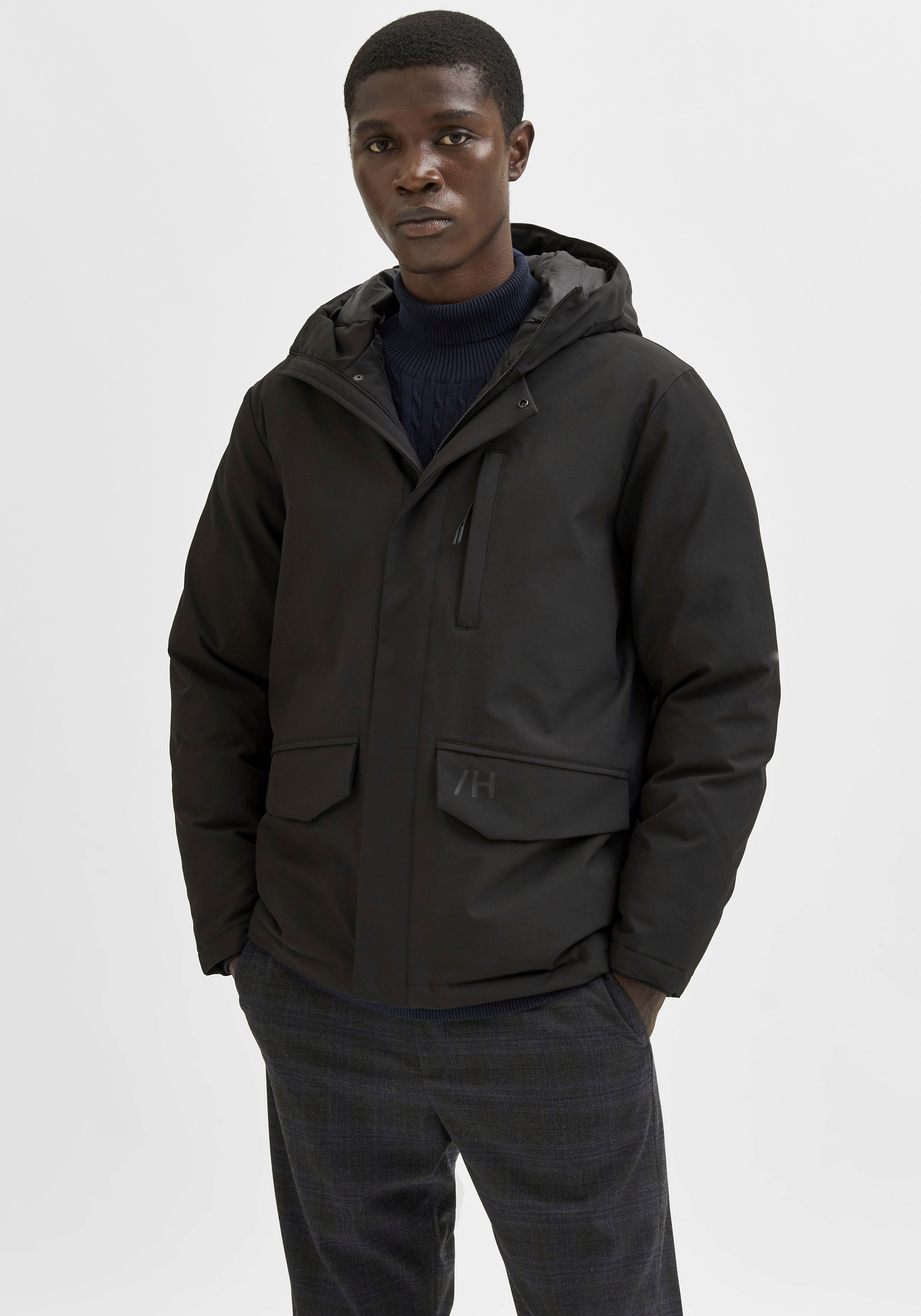 SELECTED HOMME Winterjacke PIET JACKET Black