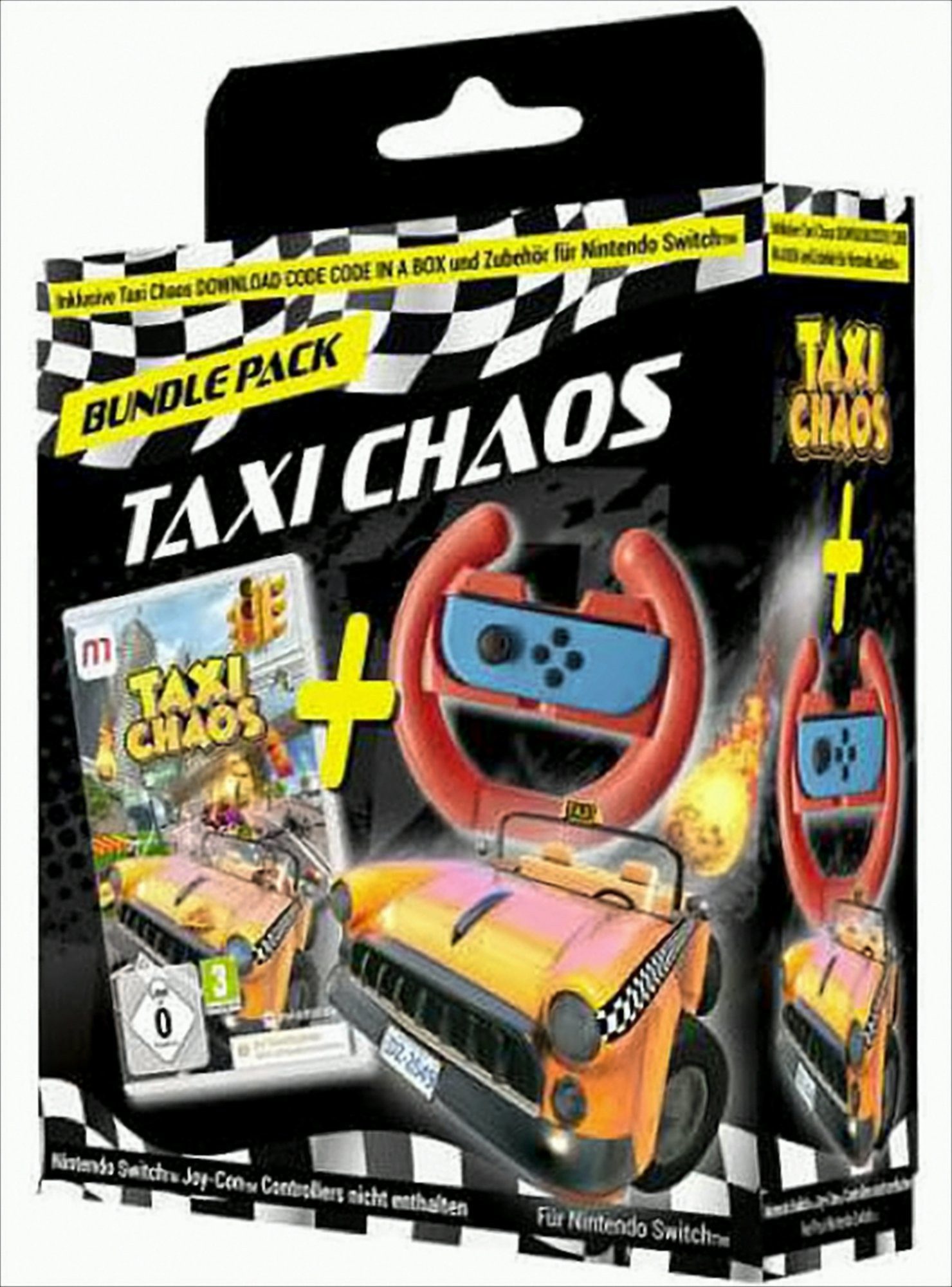 Taxi Chaos + Racing Wheel Bundle Nintendo Switch