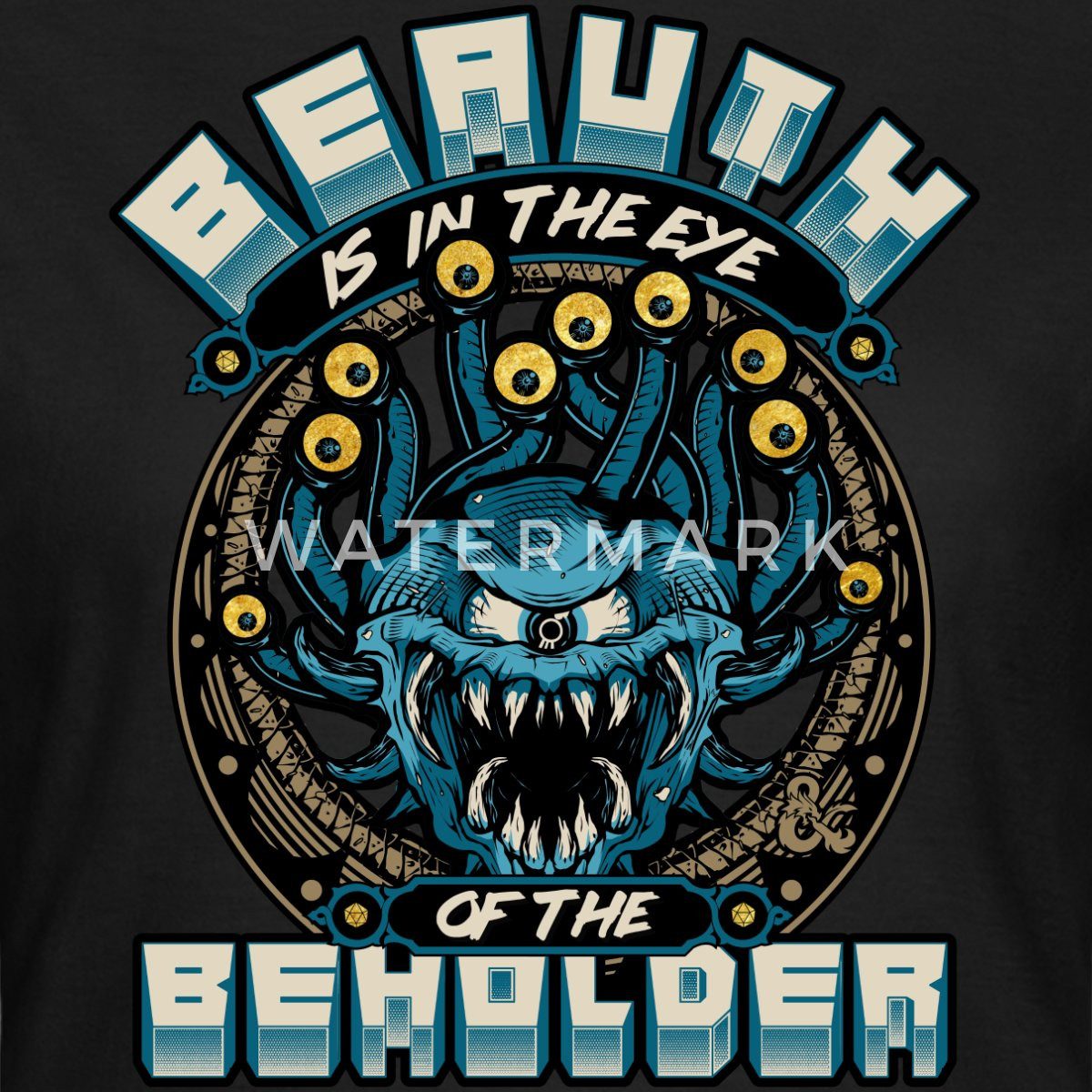 Spreadshirt T-Shirt Dungeons And Dragons Beauth Is In Eye Of Beholder Frauen T-Shirt (1-tlg) Slim Fit, fällt klein aus
