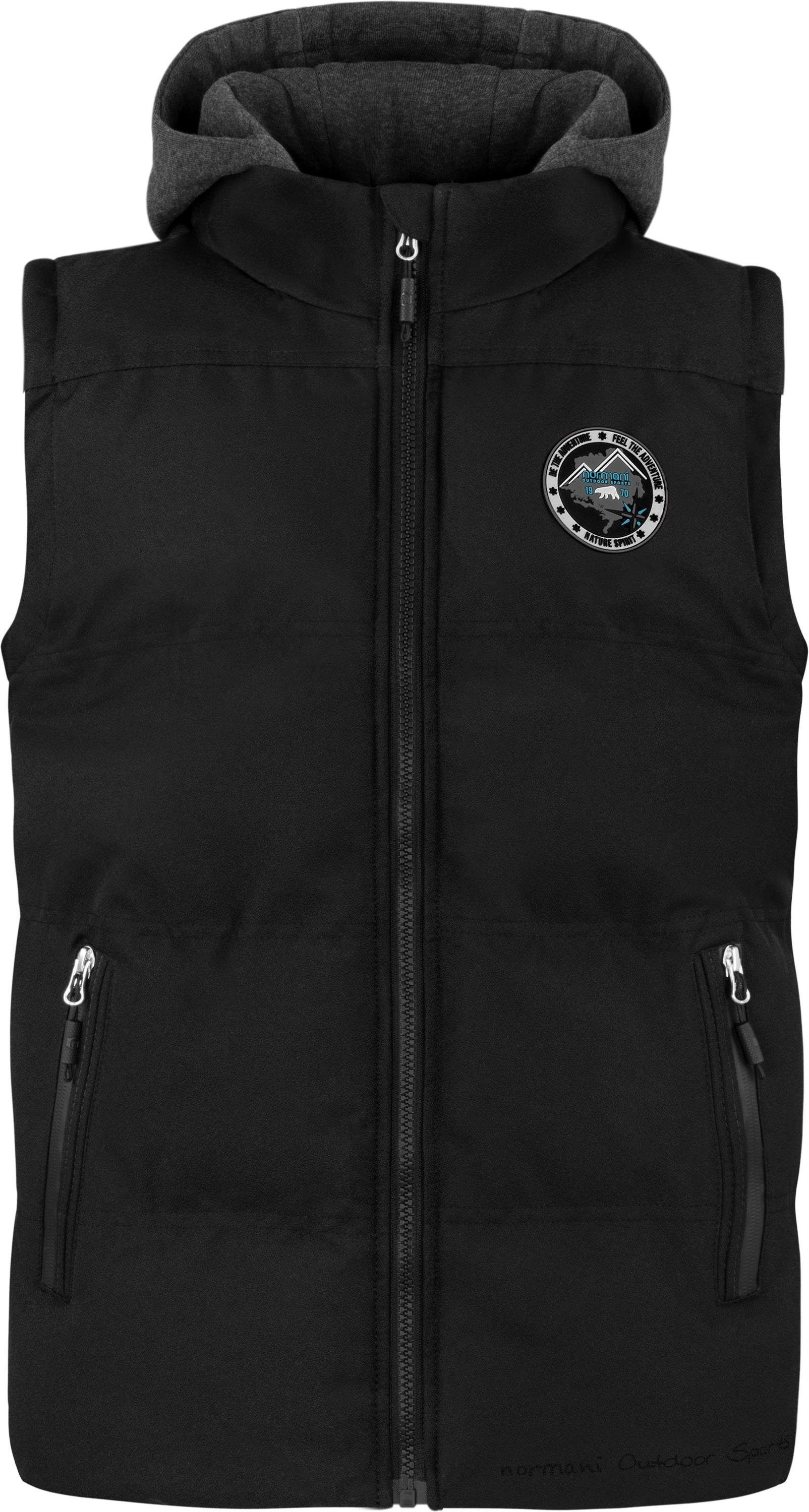 normani Steppweste Kinder Weste Skien (1-tlg) Unisex Wattierte Winterweste - winddichter Bodywarmer Weste mit Kapuze
