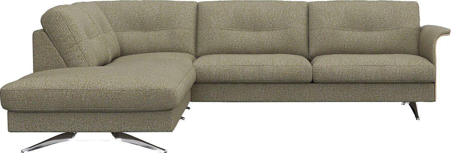 FLEXLUX Ecksofa Glow, super bequem durch hochwertigem Sitzaufbau mit Federkern, L-Form, Skandinavisches Design, In hochwertiger Verarbeitung