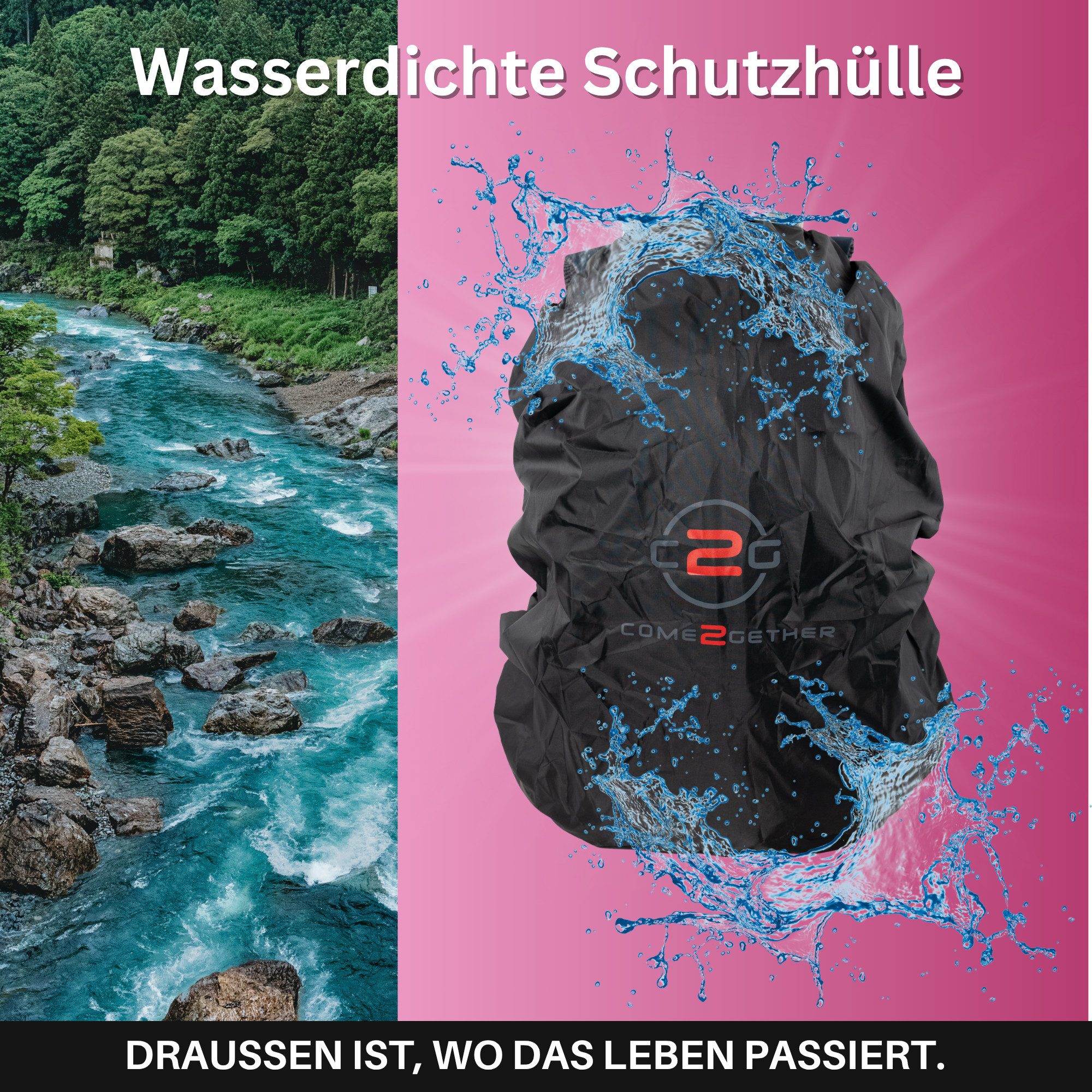 NOWI Wanderrucksack Outdoor-Rucksack 40 L – Wanderrucksack mit Regenhülle