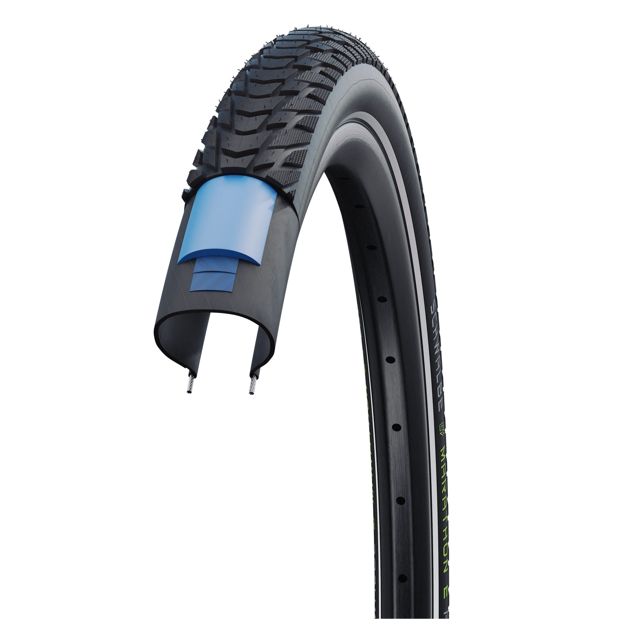 Schwalbe Fahrradreifen Schwalbe Marathon E-Plus 50-622 Smart DualGuard 28x2.00 Mantel, Drahtreifen