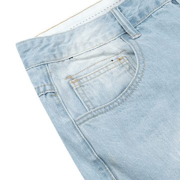 Allthemen Jeansshorts Herr Destroyed Jeans für Sommer