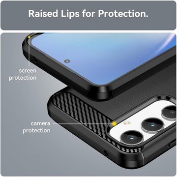 CoolGadget Handyhülle Carbon Handy Hülle für Samsung Galaxy A35 5G 6,6 Zoll, robuste Telefonhülle Case Schutzhülle für Samsung A35 5G Hülle