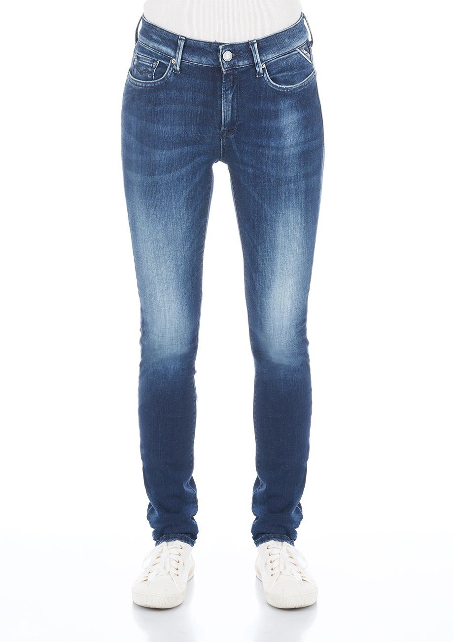 Skinny-fit-Jeans Waist mit Replay High Luzien Stretch